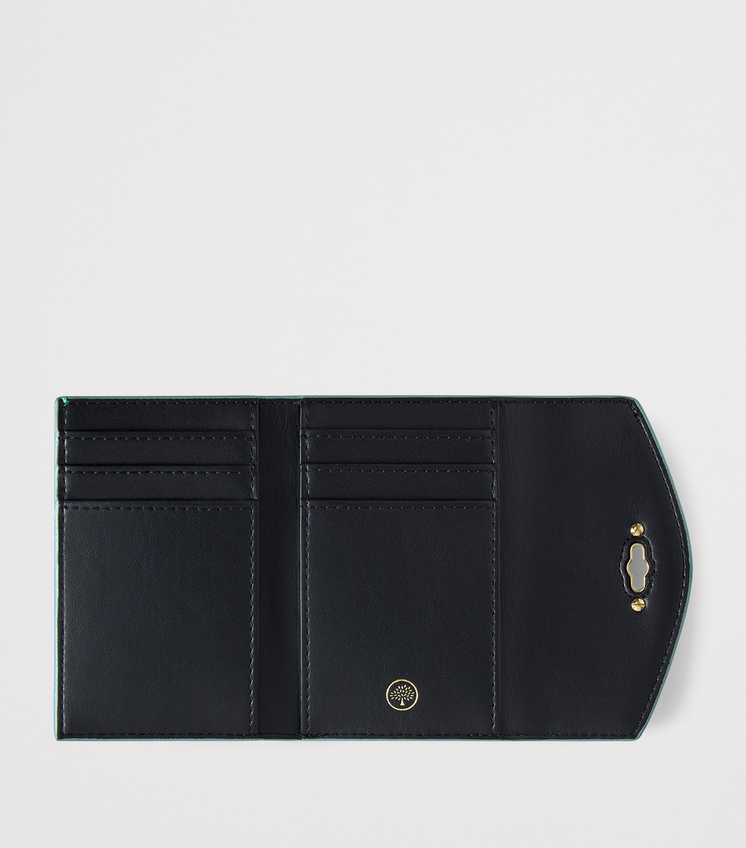 Mulberry Small Leather Folded Darley Wallet Marina Blue Image 2