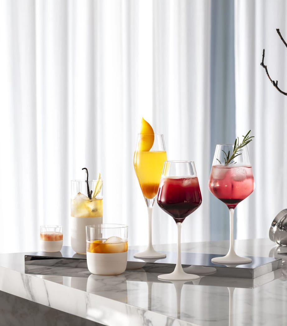 Set of 4 Manufacture Rock Blanc Champagne Glasses (290ml) WHITE Image 4