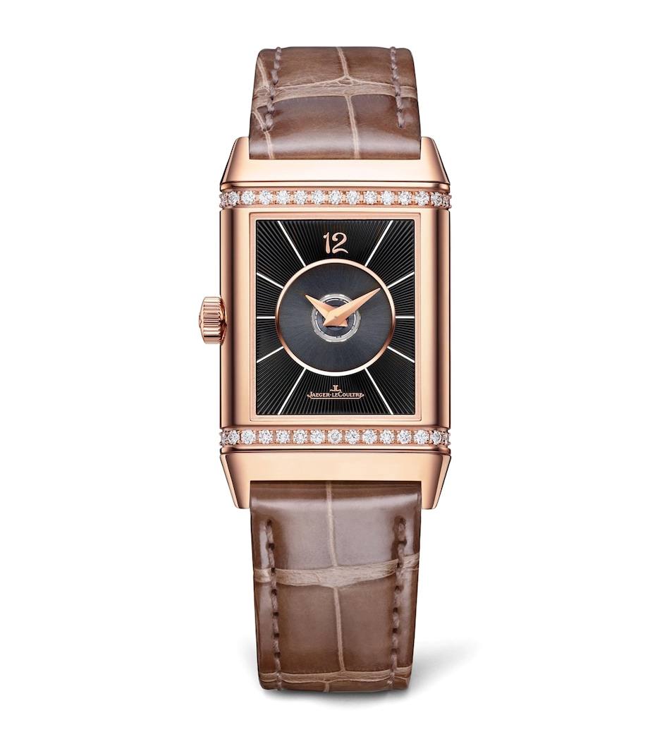 Pink Gold and Diamond Reverso Classic Duetto Watch 24.4mm PINK GOLD Image 4