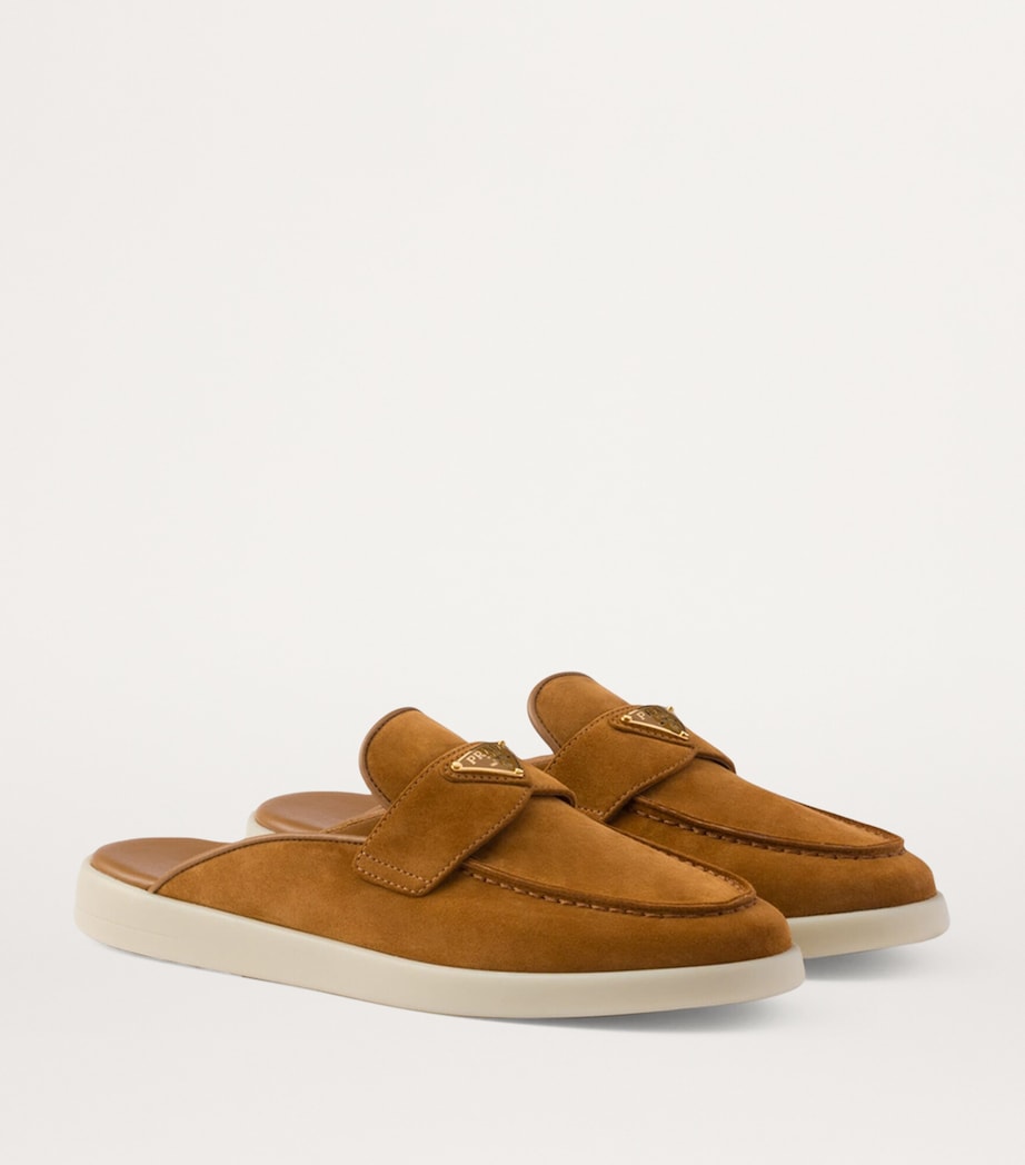 Suede Triangle Mules F0046 Image 2