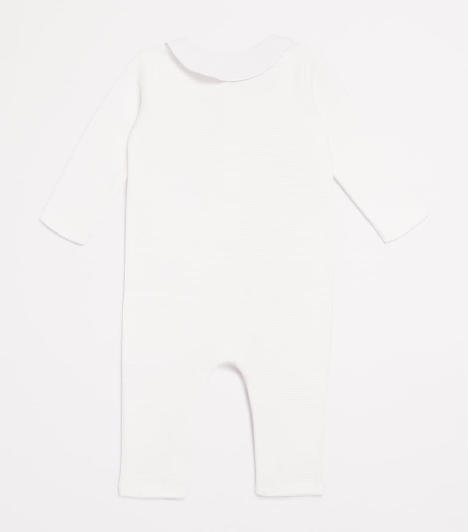Cotton Collared Playsuit (0-24 Months) NACRE Image 2