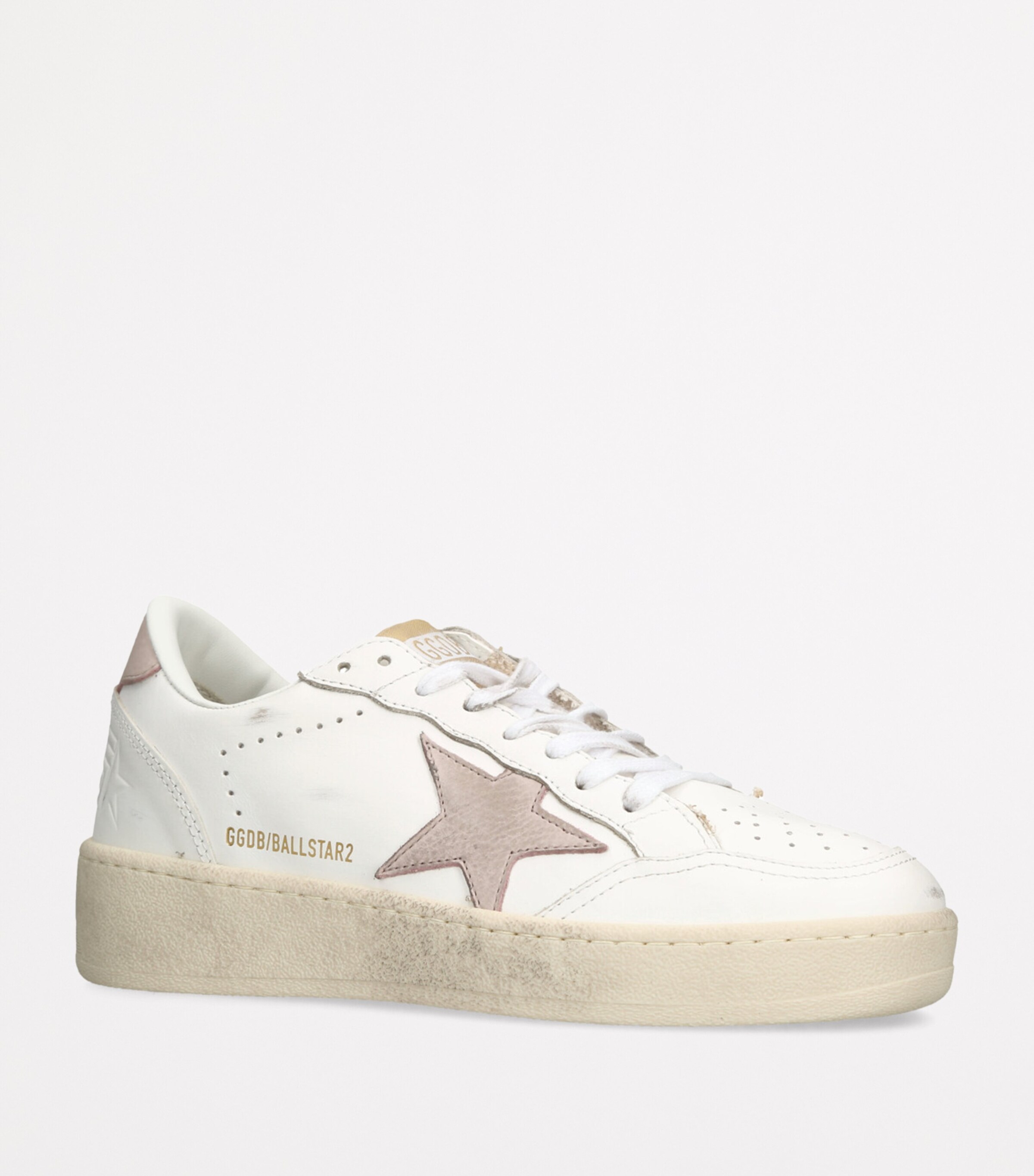 Leather Ball Star Low-Top Sneakers WHITE/COMB Image 3