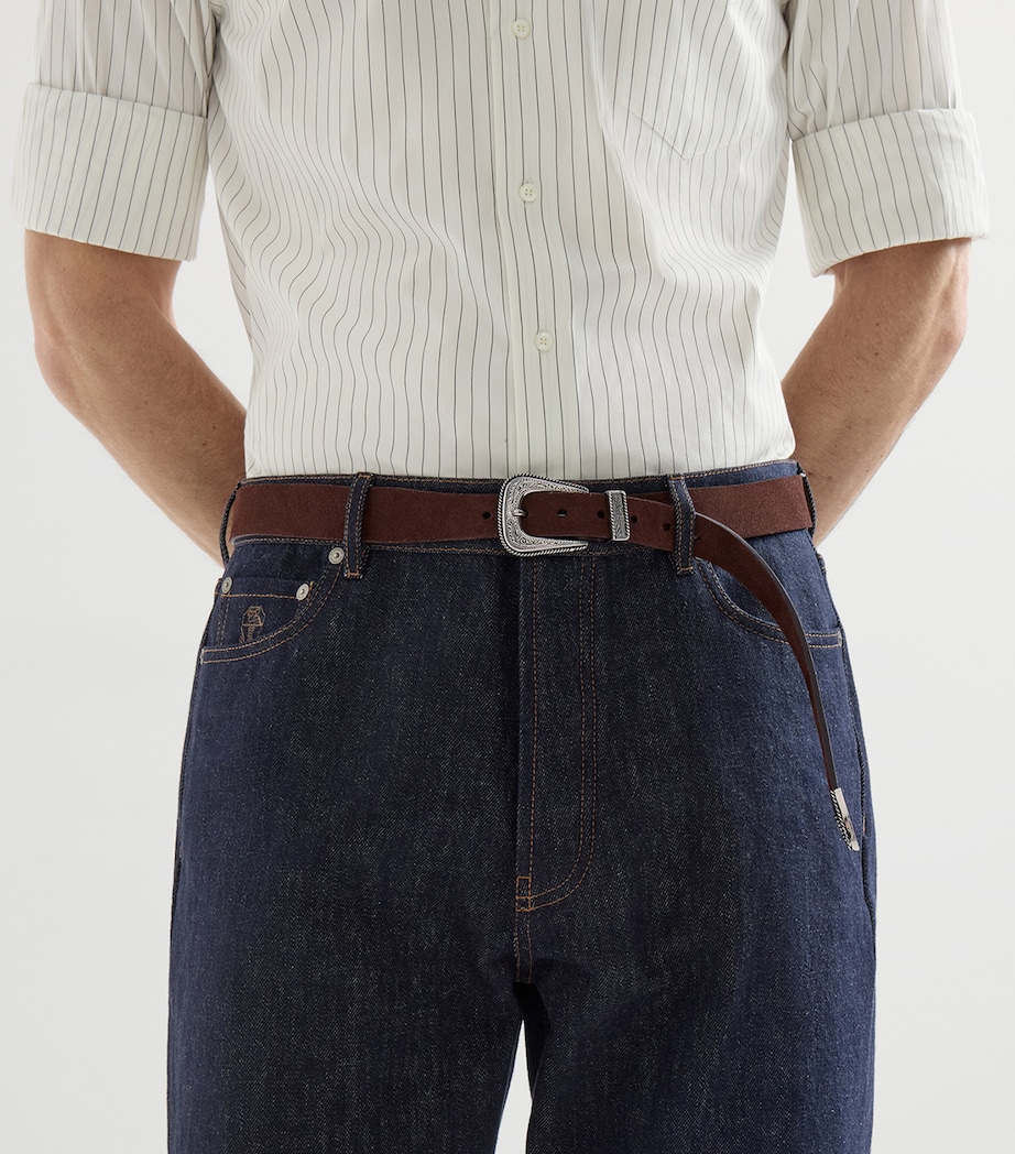 Brunello Cucinelli Reversed Leather Belt Image 2