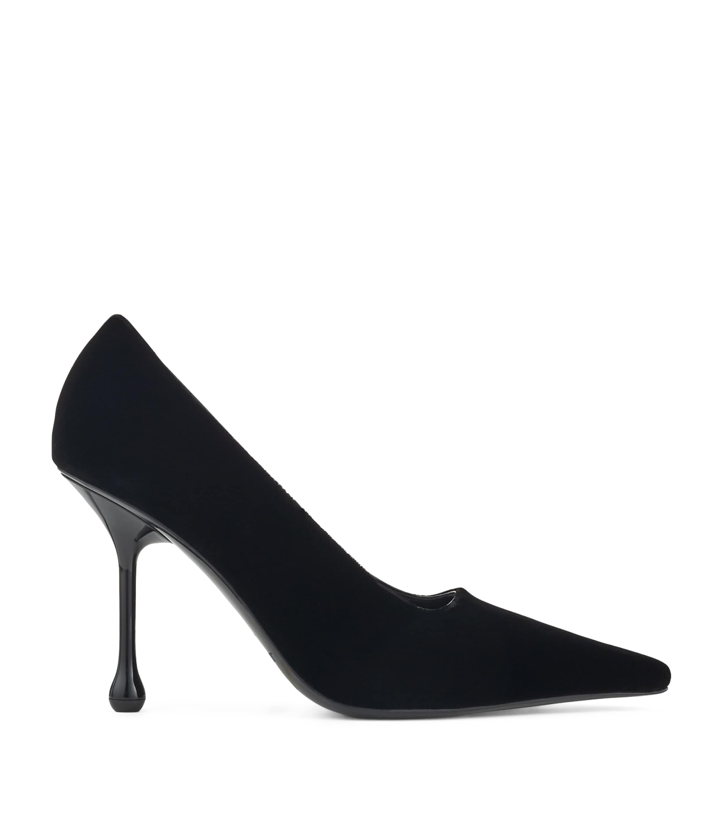 Jimmy Choo Ixia 80 Leather Dã©col In Black