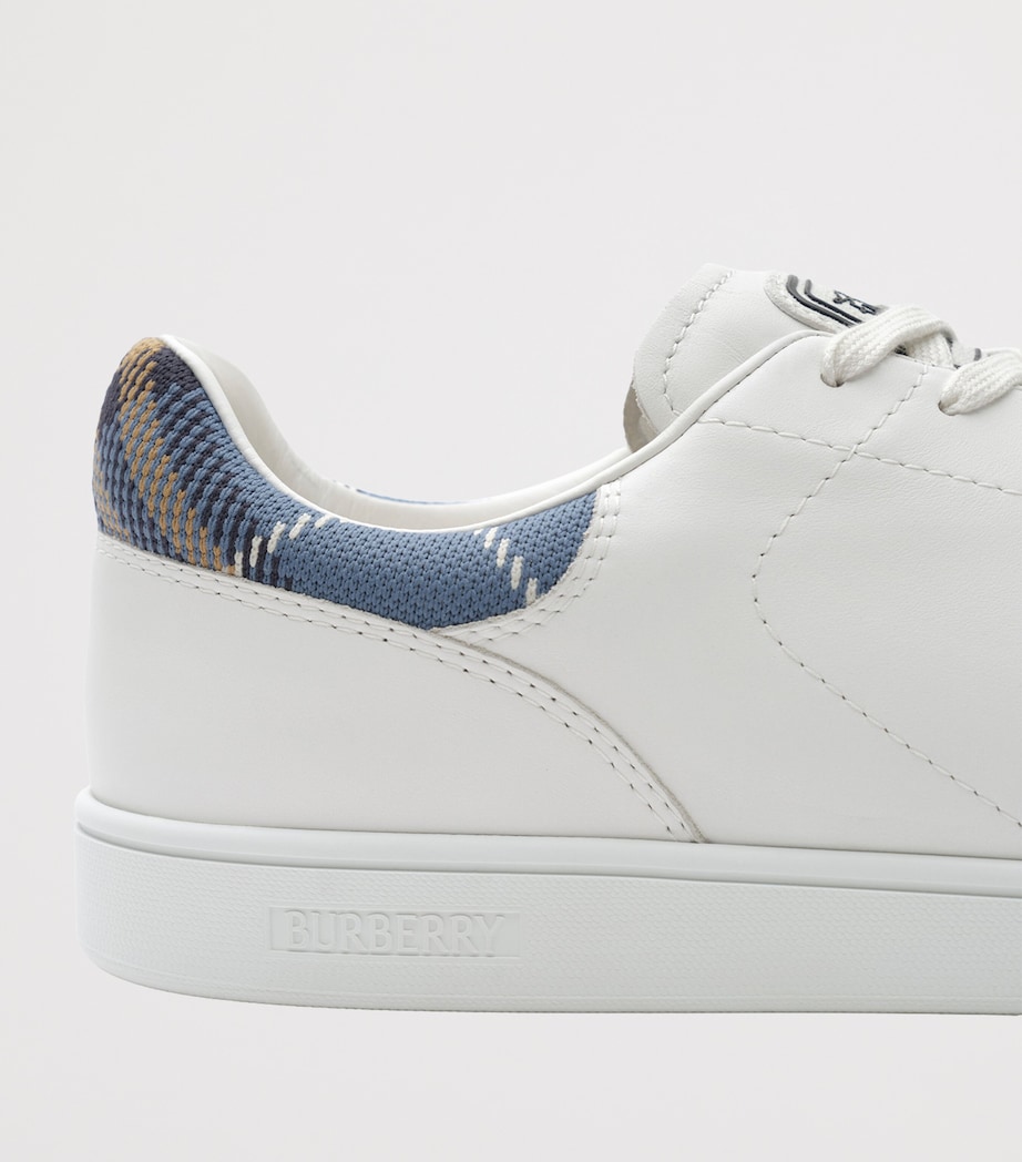Burberry Leather Set Sneakers Por. White/wave Blue Image 6