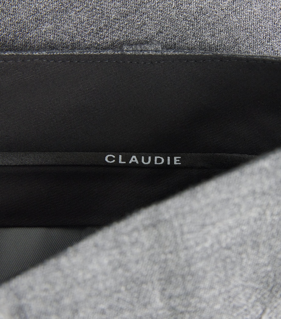 Claudie Pierlot Womens Virgin Wool Trousers Mottled Grey Image 6