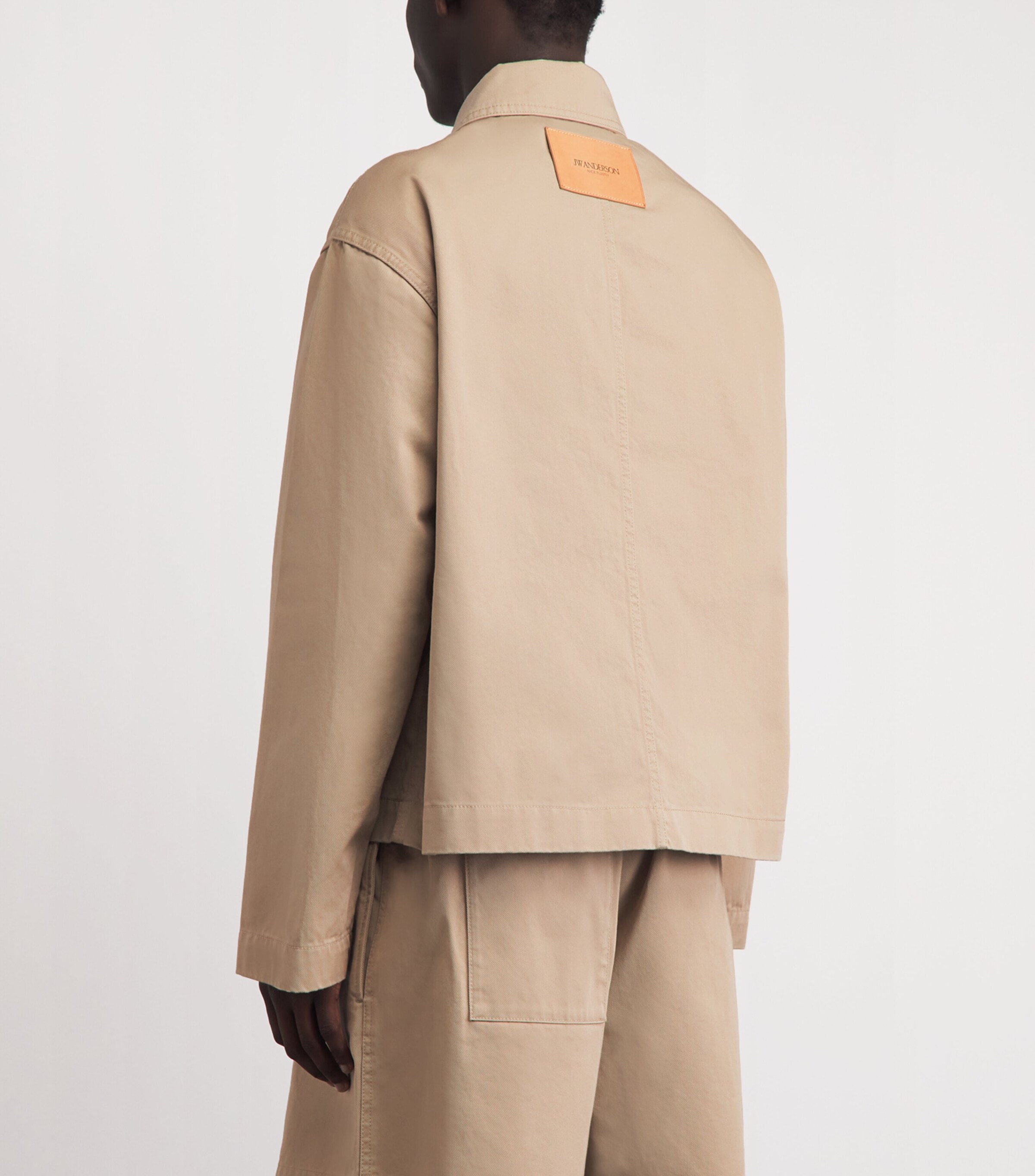 JW Anderson Mens Cotton Pocket-Detail Jacket Washed Green Image 5