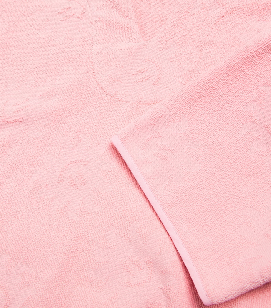 Hunza G Kids Towelling Sunny Hooded Poncho (2-6 Years) Pink Image 3