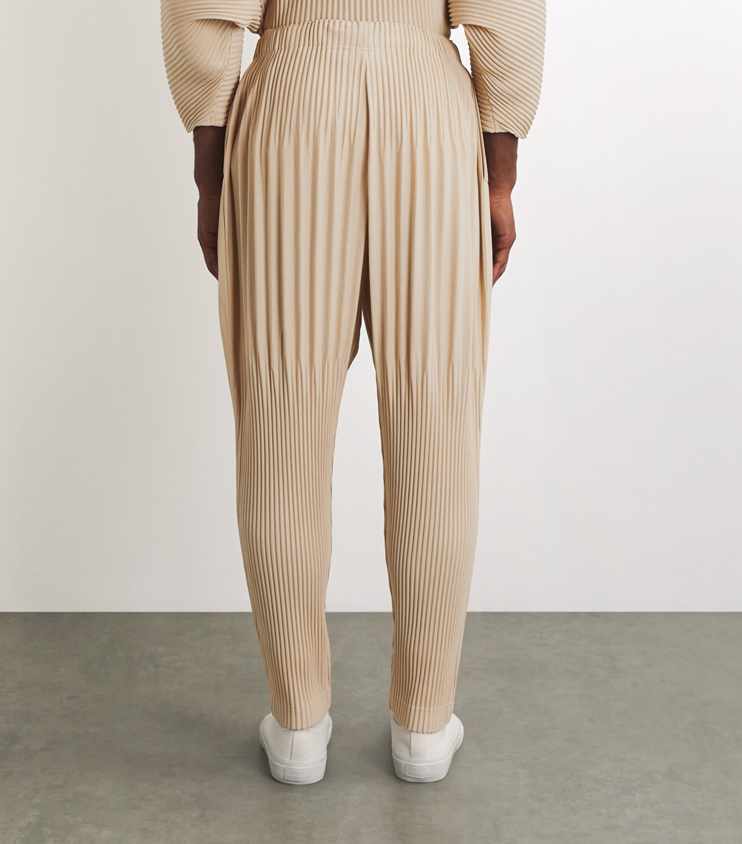 Homme Plissé Issey Miyake Beige Pleated Tapered Trousers | Harrods US
