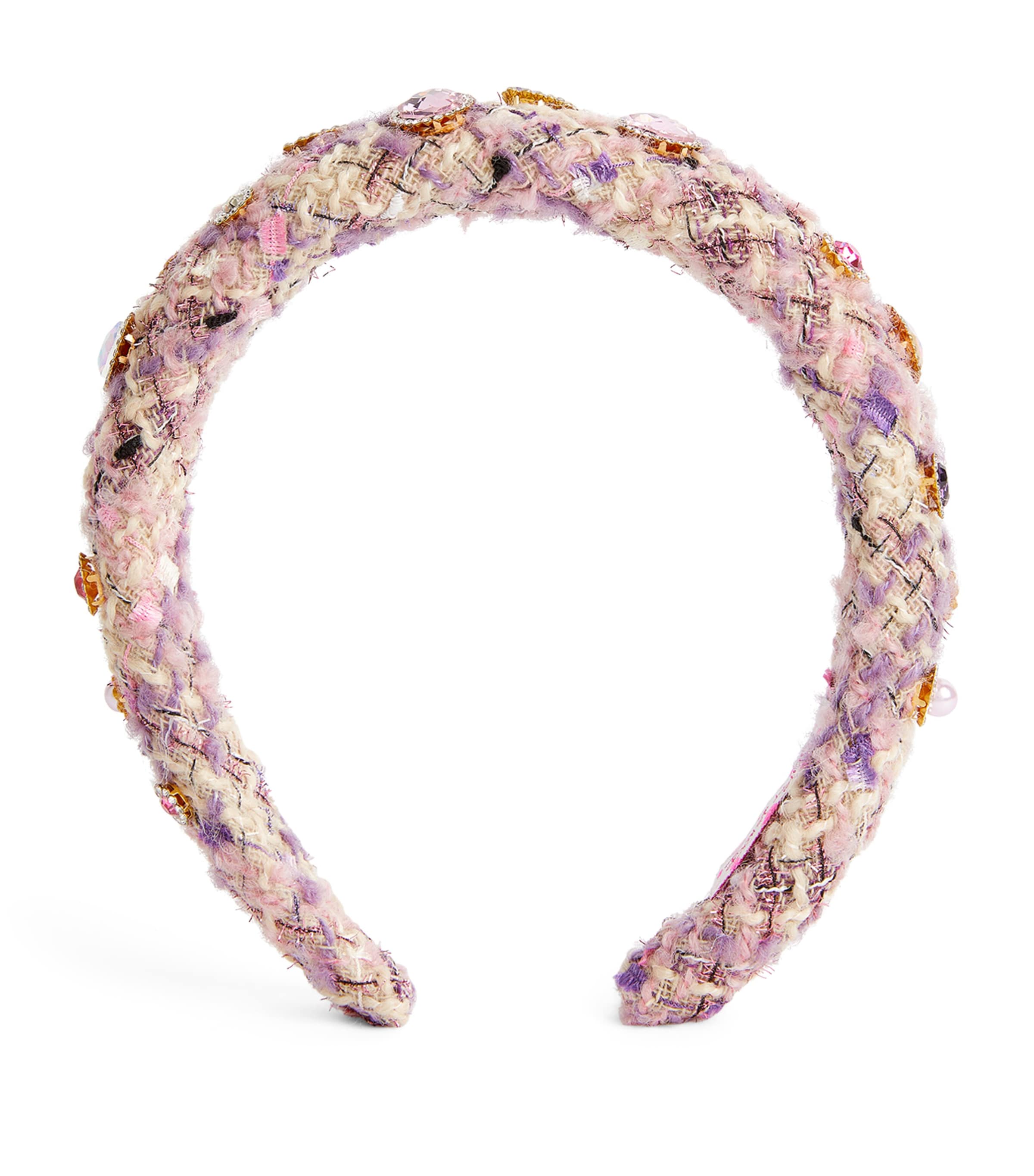 BARI LYNN TWEED JEWEL HEADBAND 