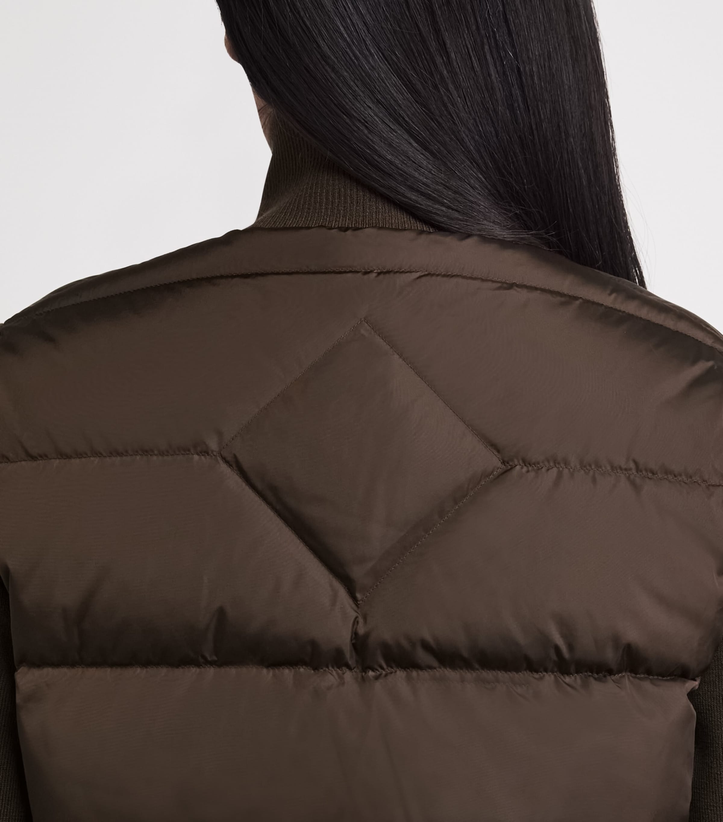 Canada Goose Womens Merino Wool-Blend Hybridge Down Jacket Terra Image 3