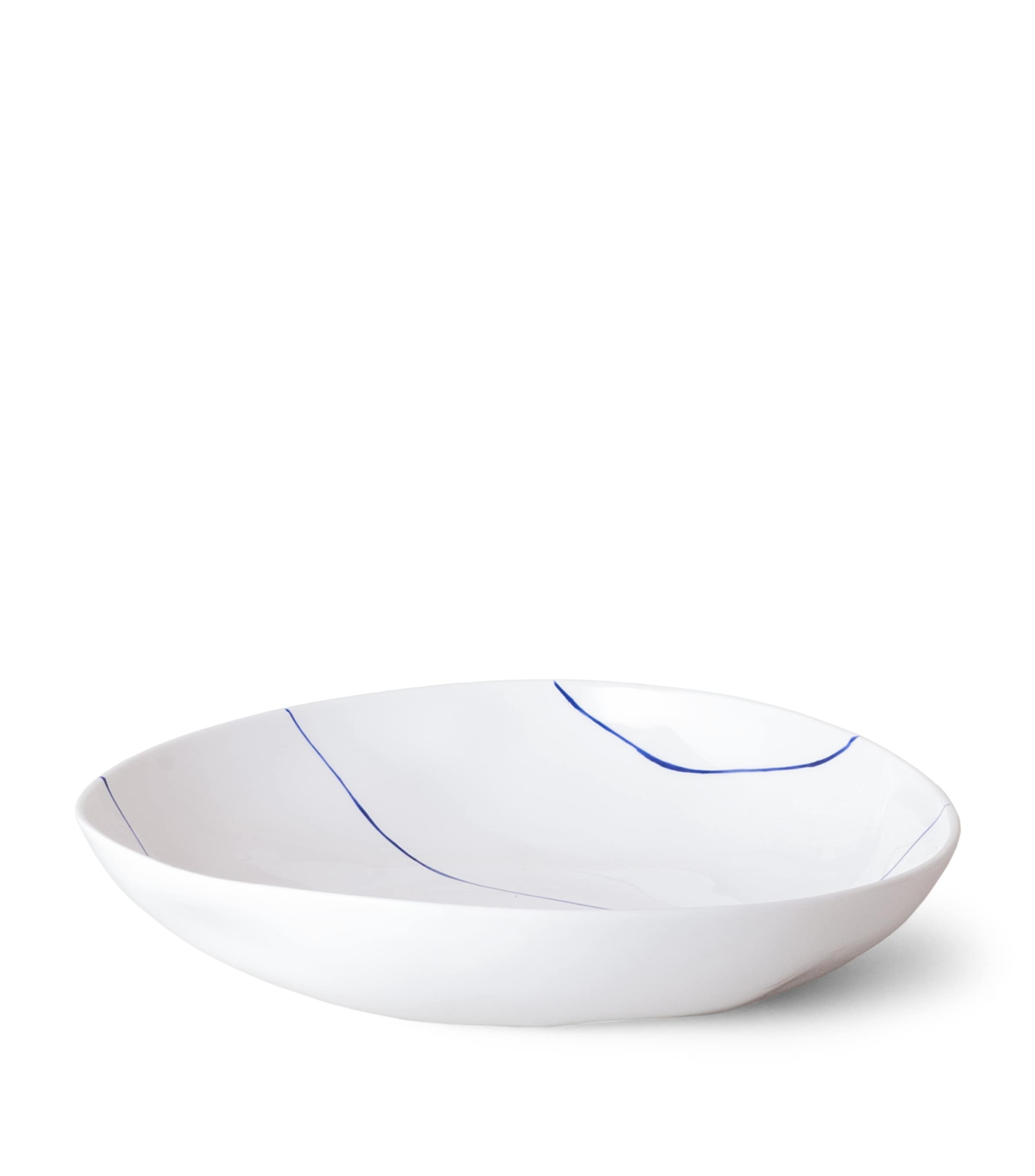 Feldspar Stripe Pasta Bowl In White