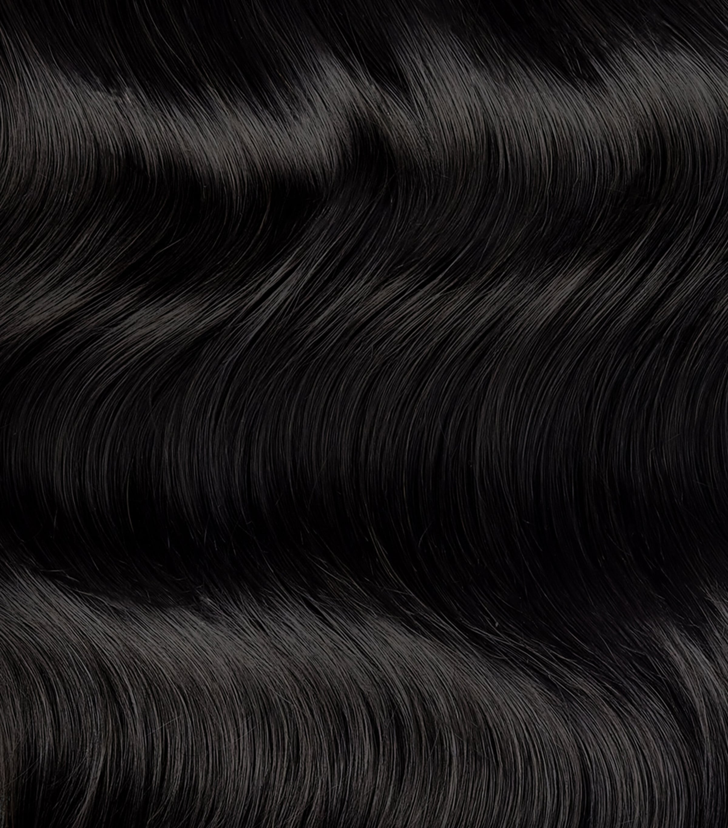 Beauty Works x Huda BARELY THERE Clip-In Hair Extensions Set (18") MIDNIGHT KOHL Image 2