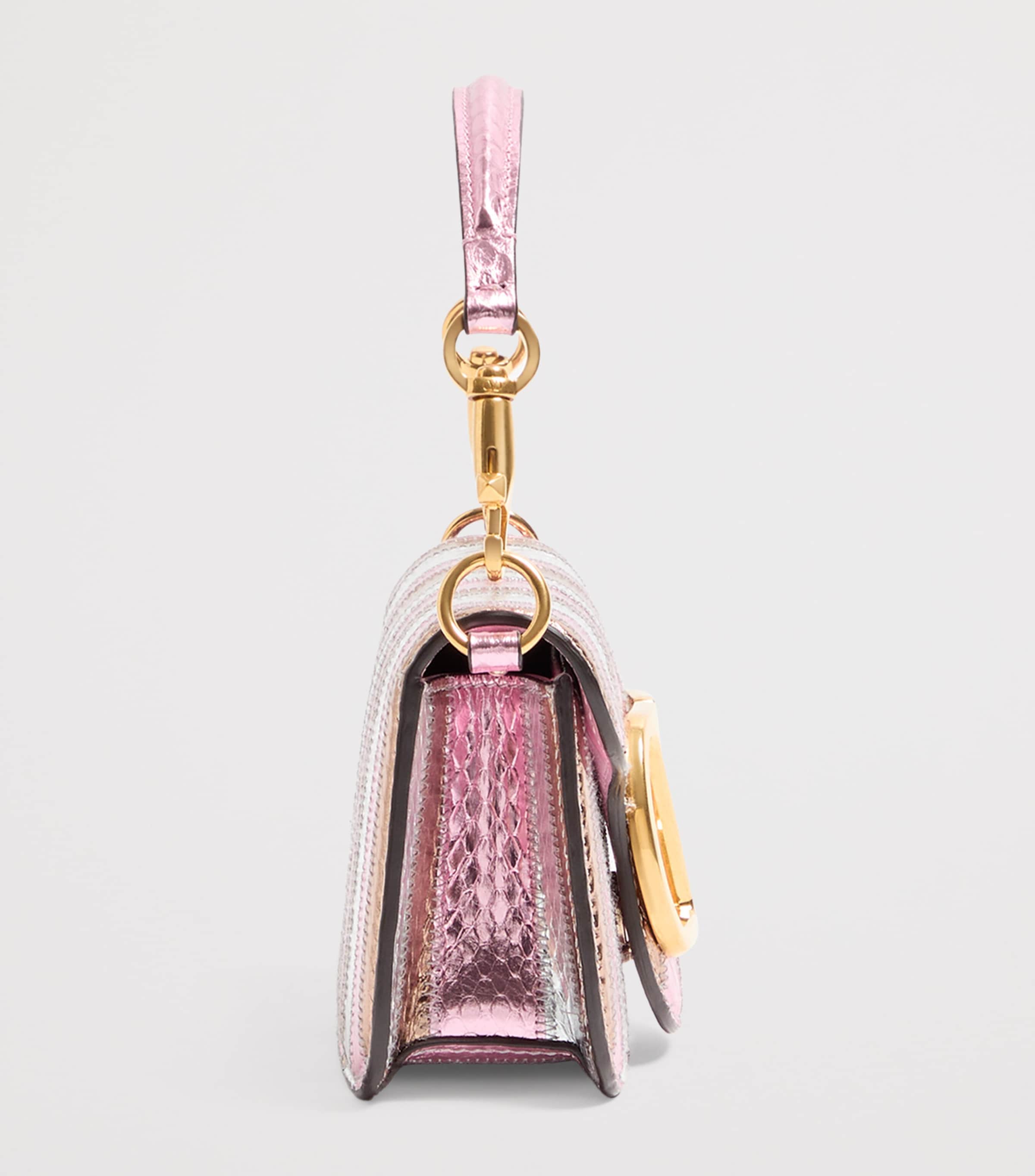 Metallic Leather Loco Shoulder Bag C8N Image 4