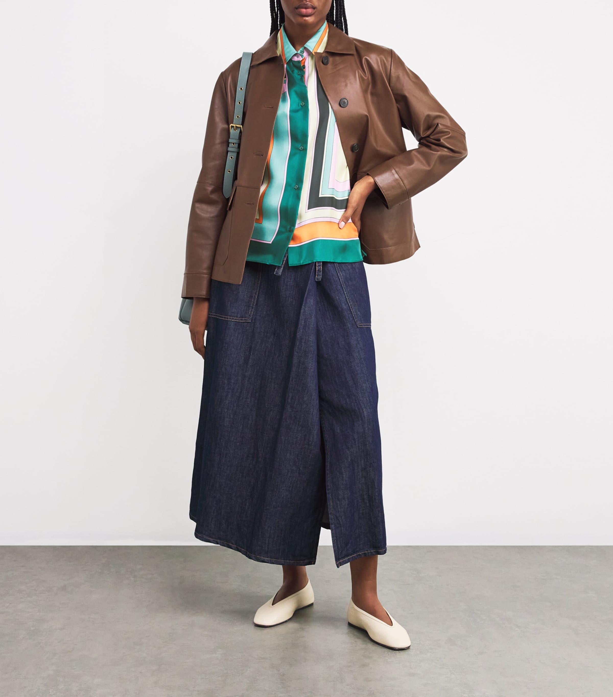 Weekend Max Mara Womens Silk Printed Shirt Multicolour Image 2