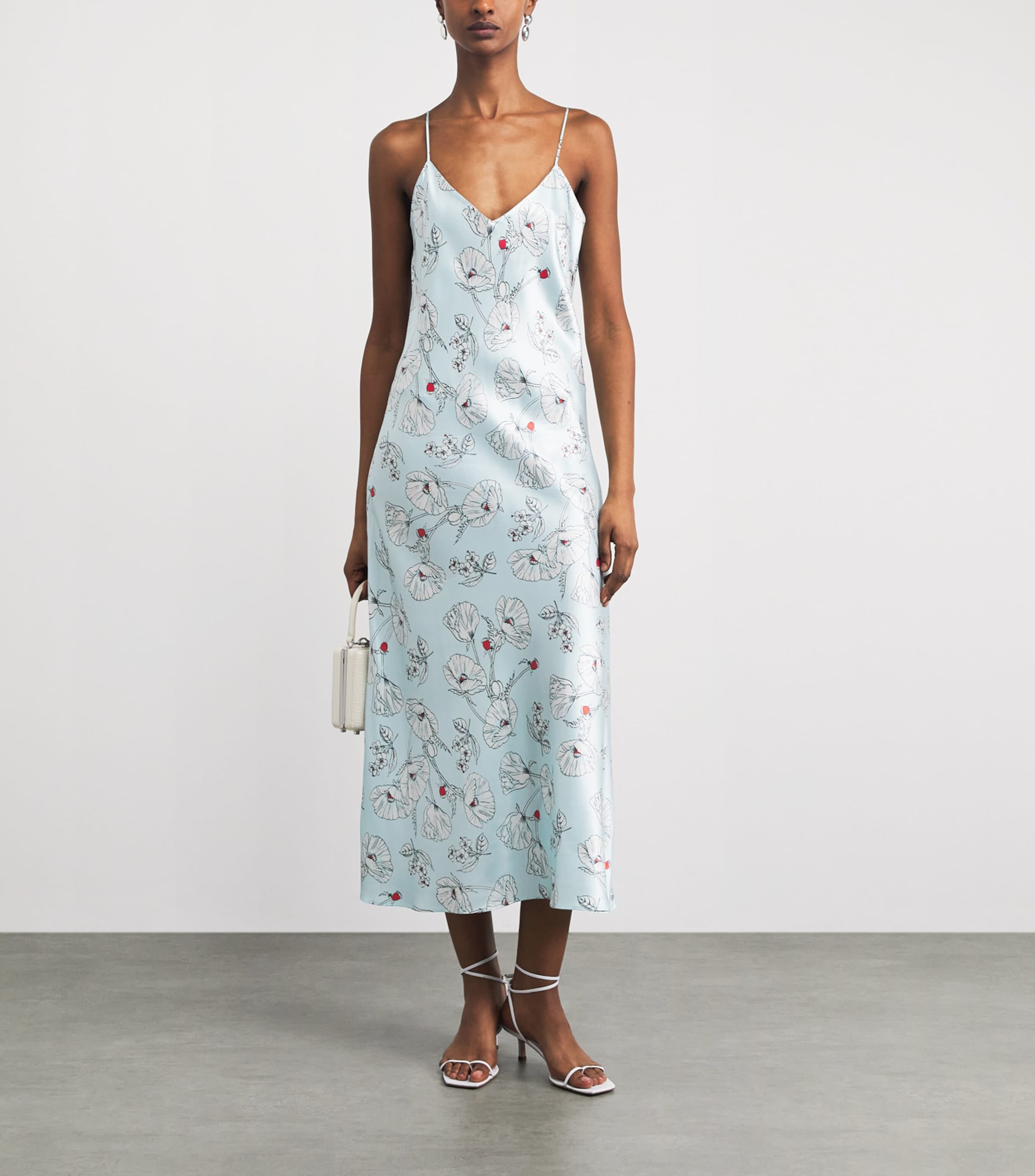 Olivia von Halle Womens Silk Floral Garbo Slip Dress Serafina Image 2