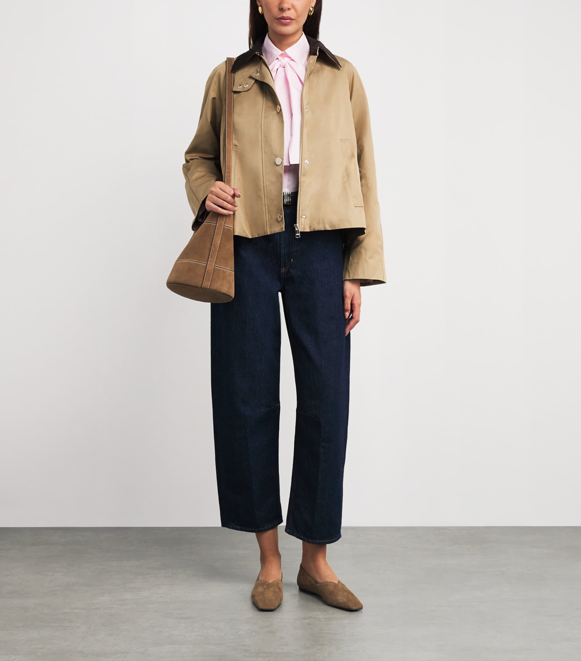 Detachable-Lining Chore Jacket CAMEL Image 2