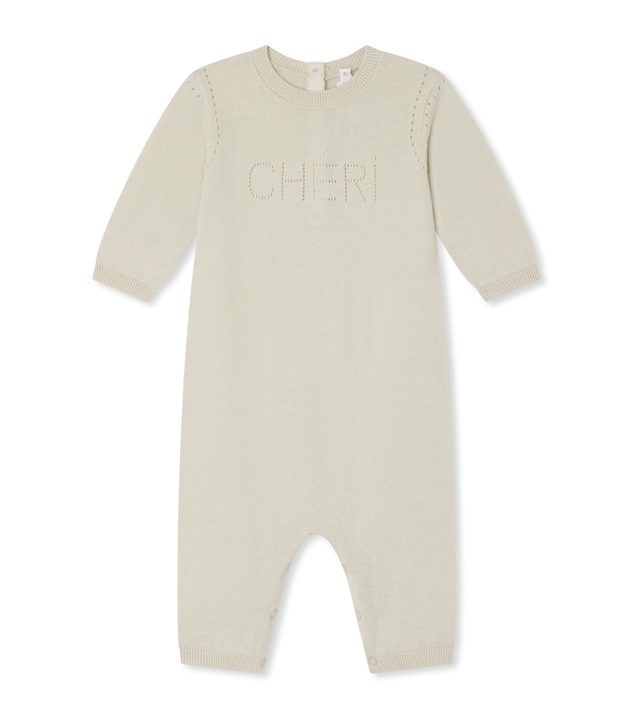 Organic Cotton Atilou Playsuit (1-18 Months) BLEU GRIS Image 1