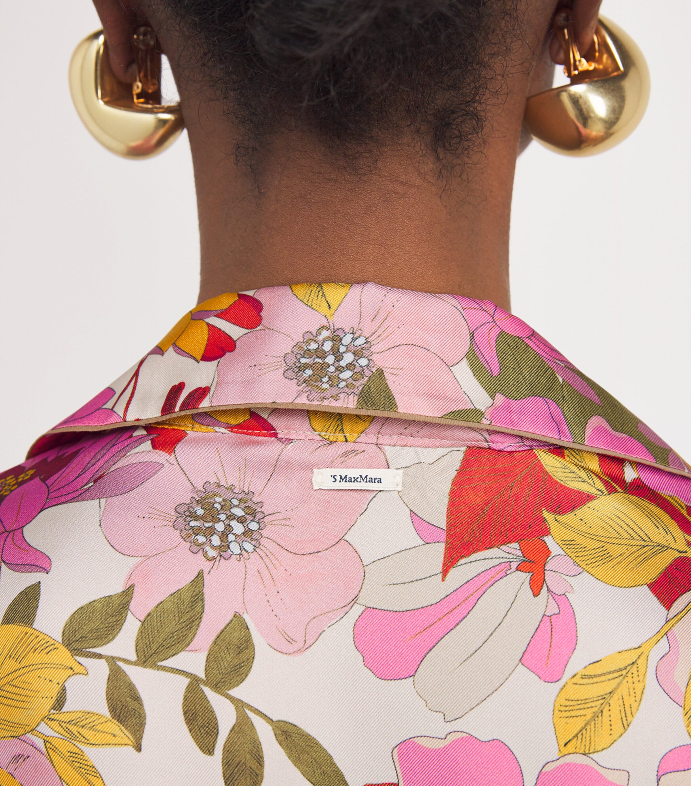 MaxMara STUDIO シルク100% 花柄長袖シャツ 40サイズ Max Mara Silk Twill Floral Shirt | Harrods US