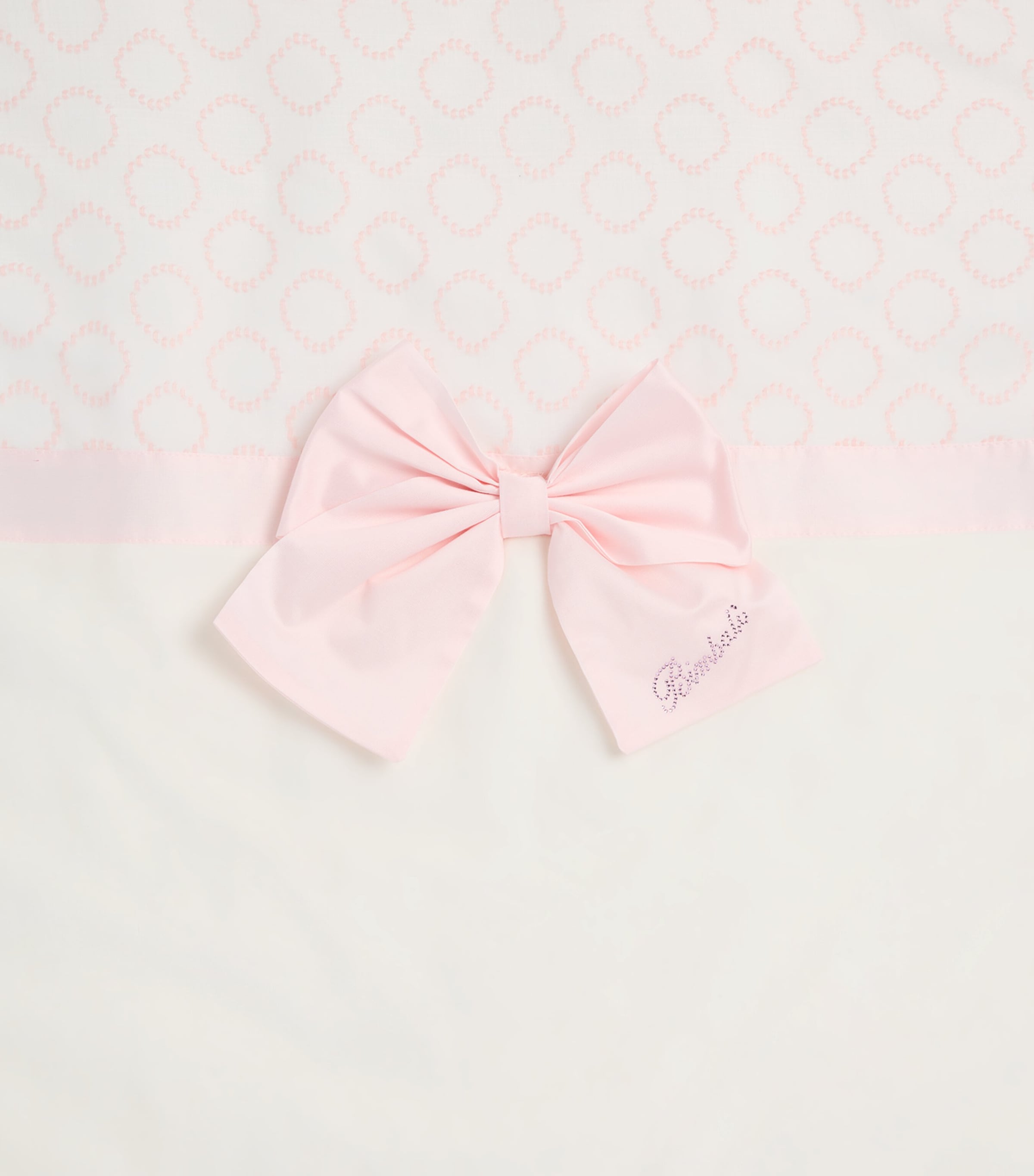 Bimbalo Jacquard Bow Blanket Pink Image 2