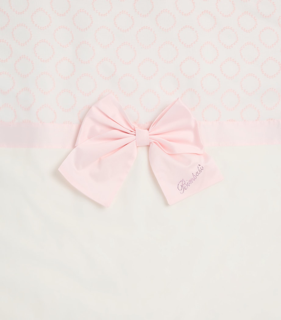 Bimbalo Jacquard Bow Blanket Pink Image 2