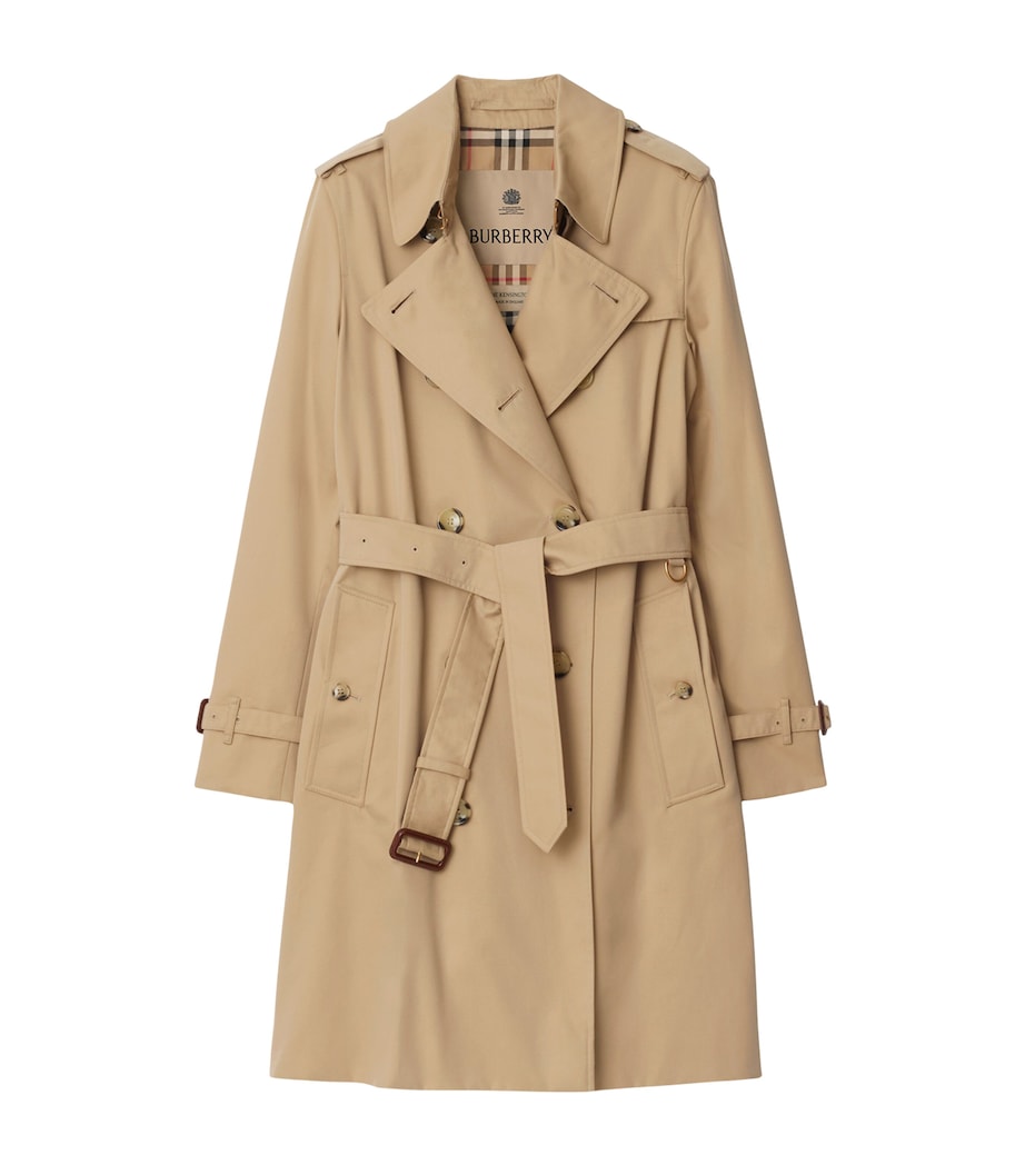 Gabardine Mid-Length Kensington Heritage Trench Coat HONEY Image 1