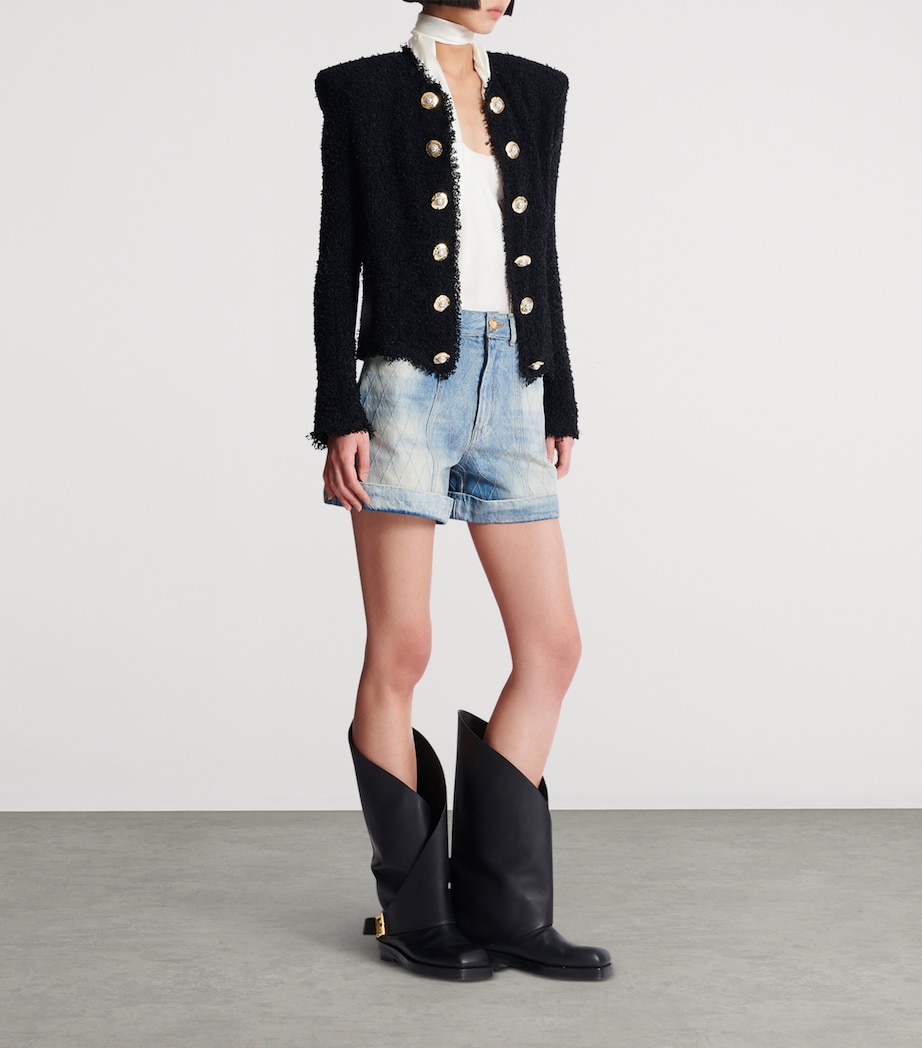 Tweed Raw-Hem Jacket 0PA NOIR Image 2