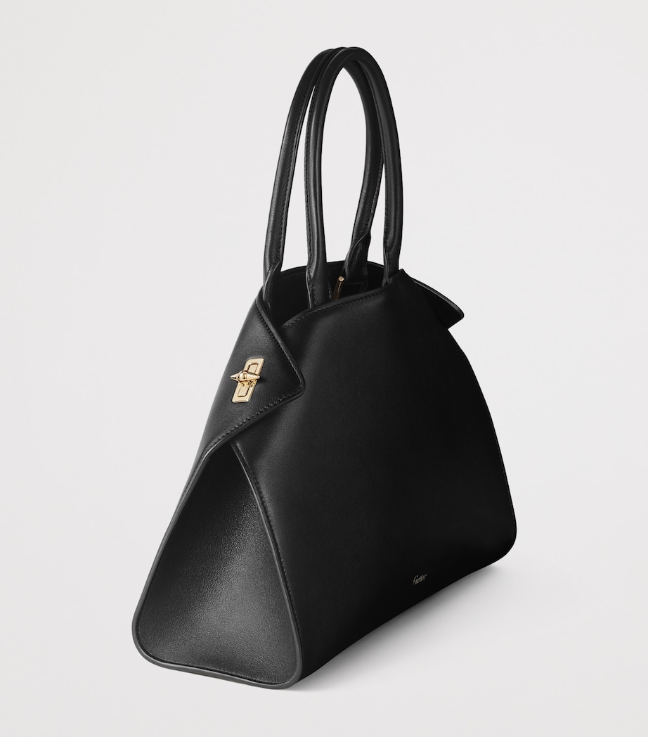 Cartier Small Leather Clash Tote Bag Black Image 6