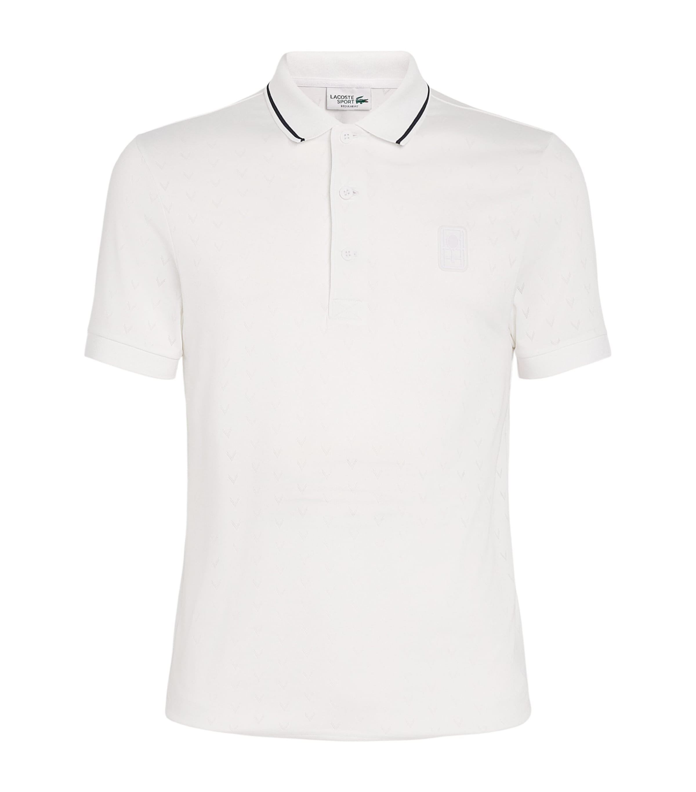 Lacoste Mens Tennis Heritage Ultra-Dry Stretch Polo Shirt White Image 1