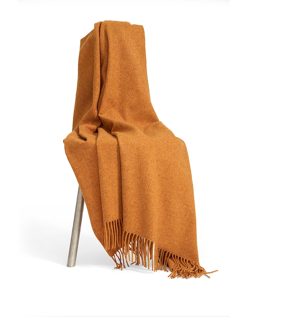 Cashmere Uno Throw (200cm x 145cm) HONEY Image 2