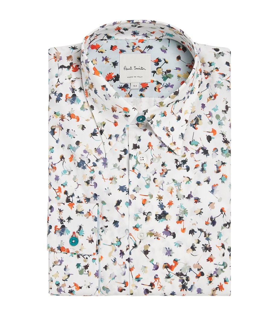 Cotton-Blend Printed Shirt 01_WHITE Image 1