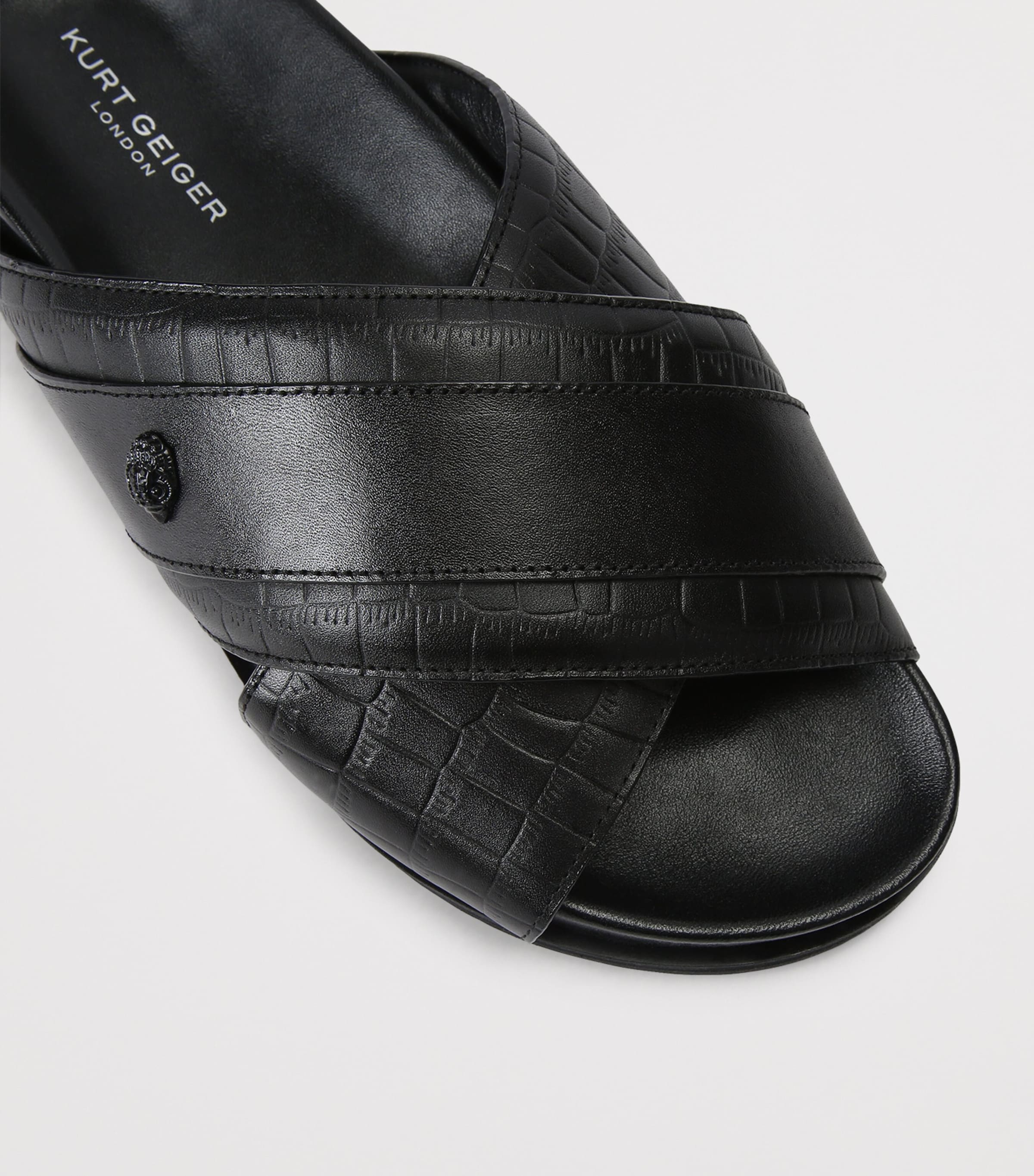 Kurt Geiger London Leather Baron Sandals Blk/other Image 2