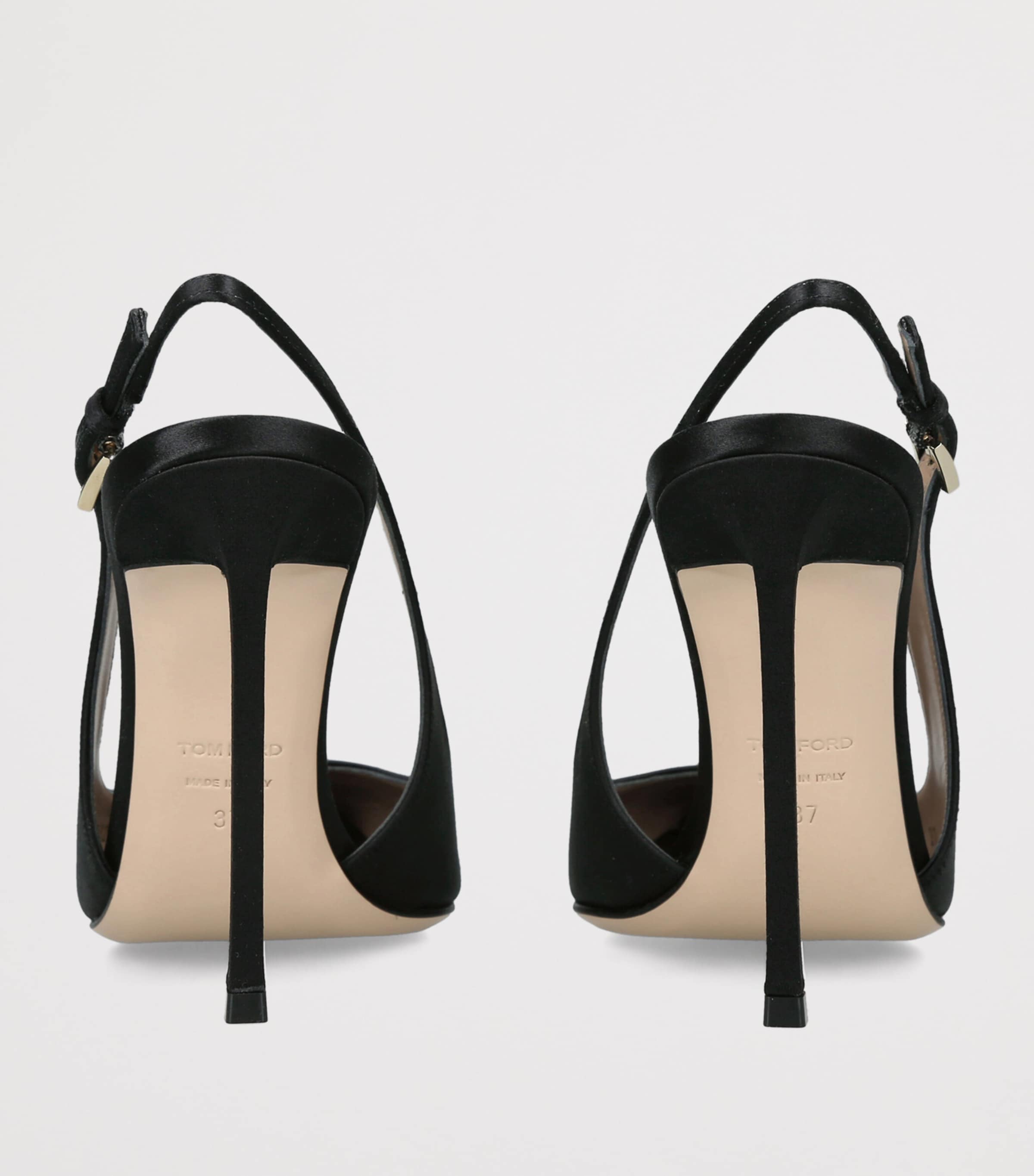 TOM FORD Satin Slingback Pumps 105 Black Image 2