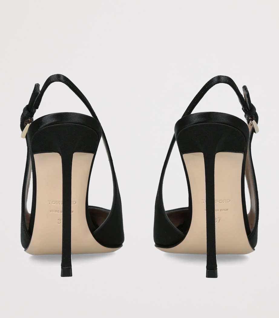 TOM FORD Satin Slingback Pumps 105 Black Image 2