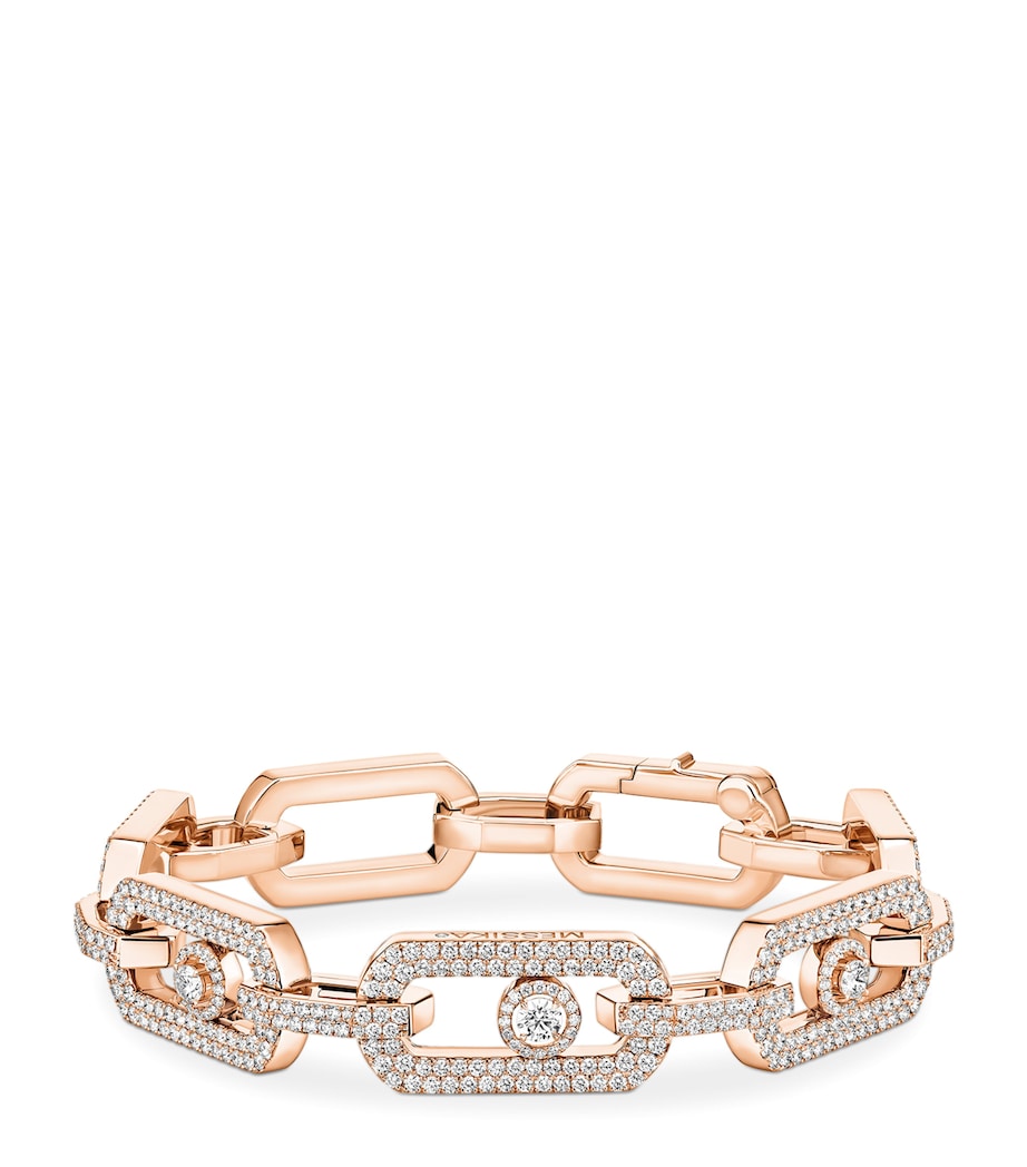 Messika So Move XL Pink Gold and Diamond Chain Bracelet (3.28ct) Pink Gold Image 1