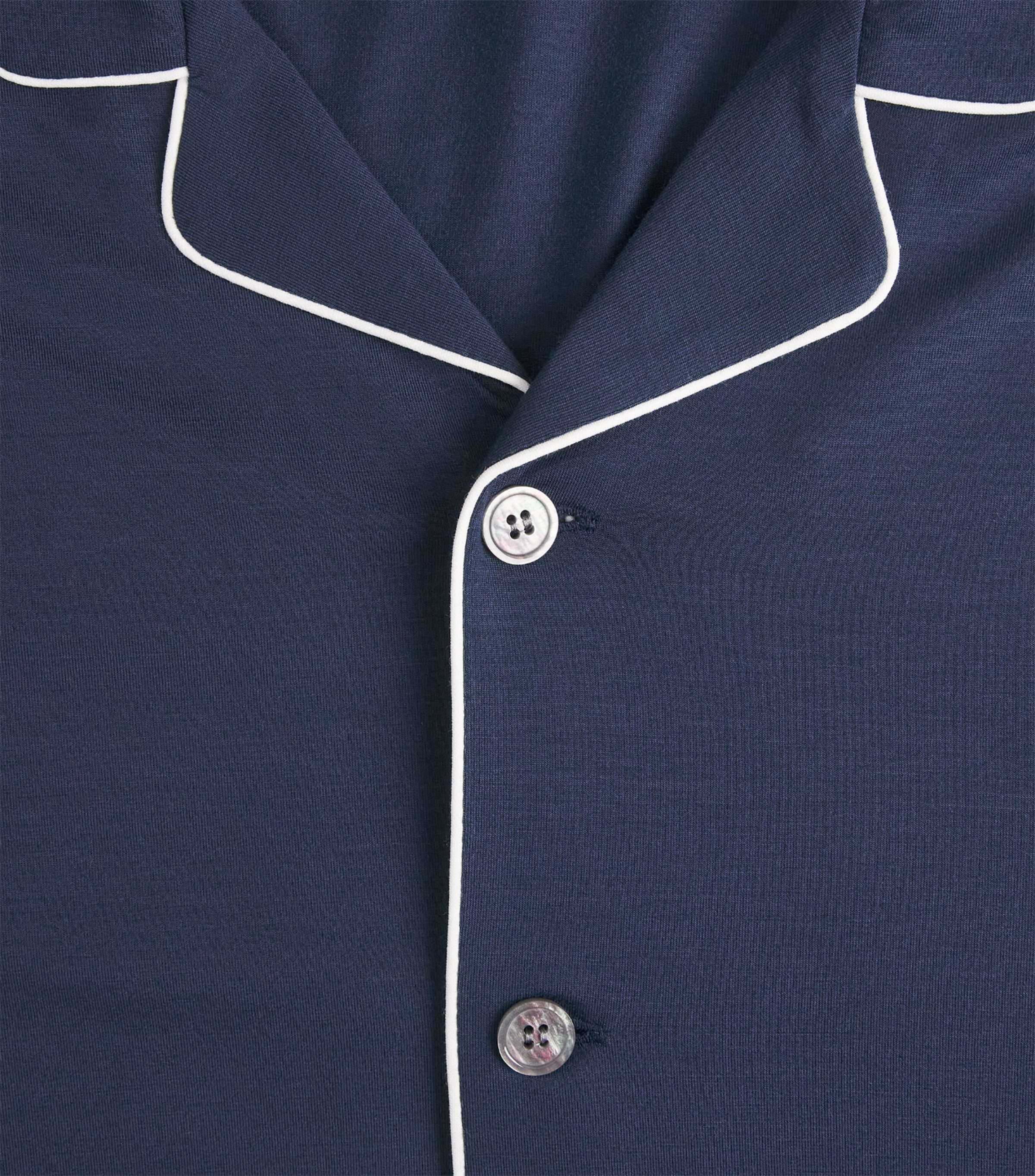 Derek Rose Mens Modal-Blend Basel Pyjama Set Navy Image 11