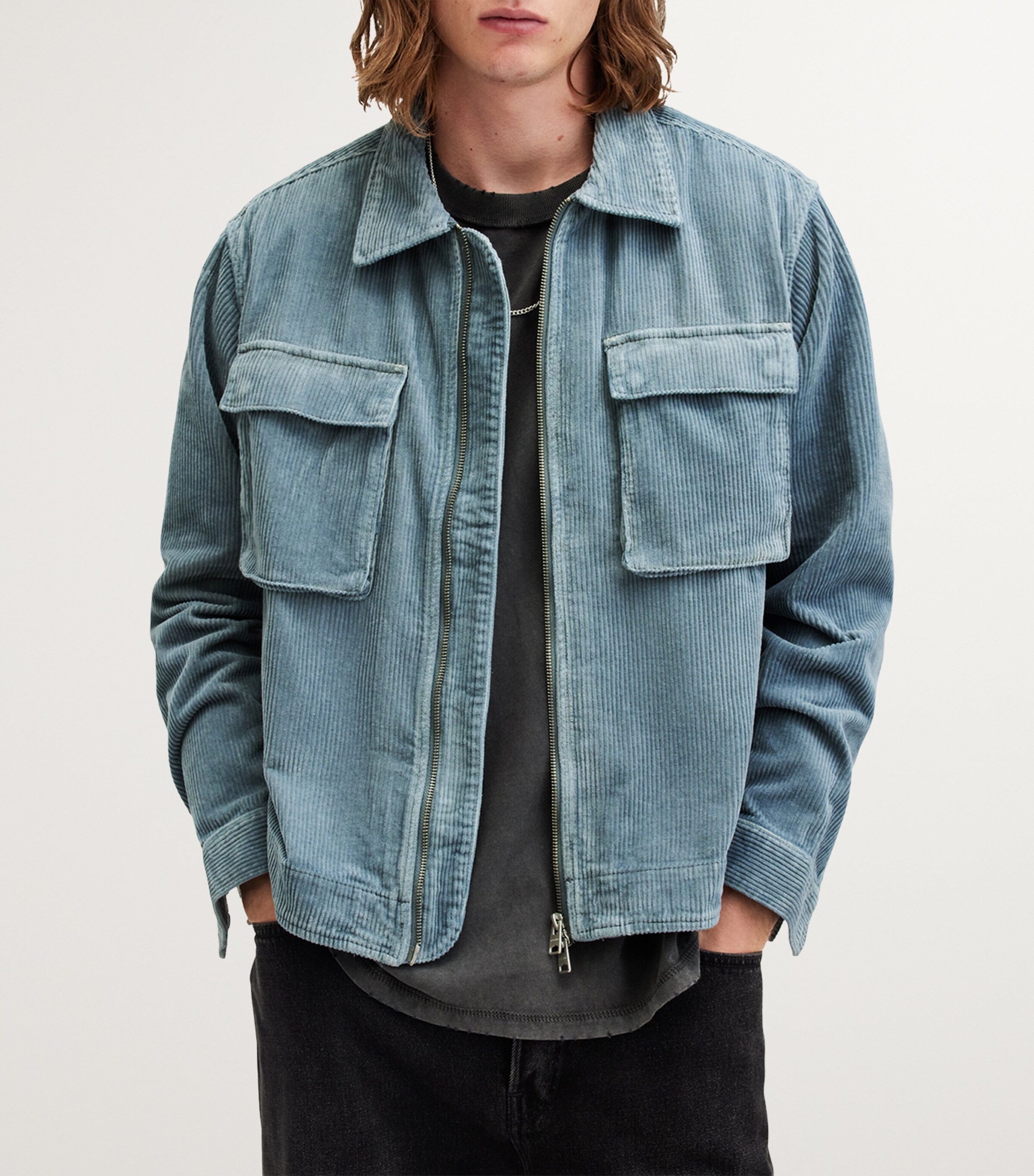 Denim Blue Corduroy Urban Outfitters Mens Corduroy Jacket