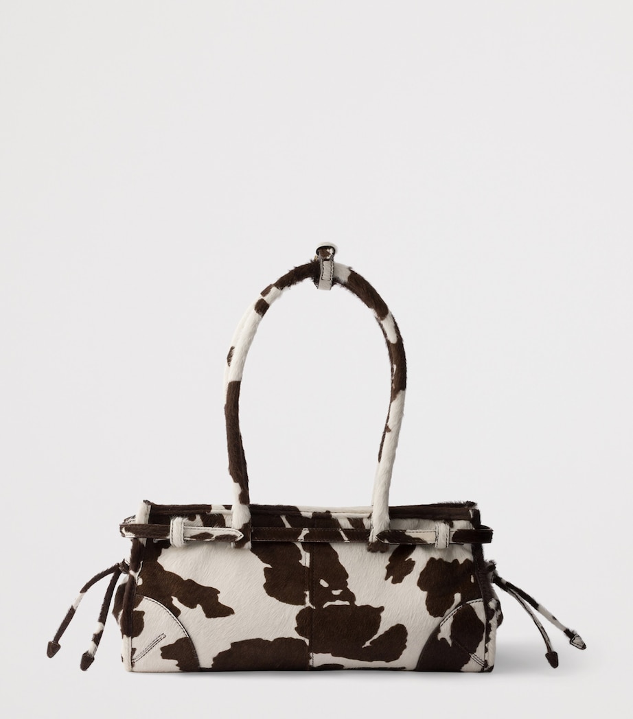 Medium Calf Hair Printed Bonnie Top-Handle Bag F0G3N Image 3