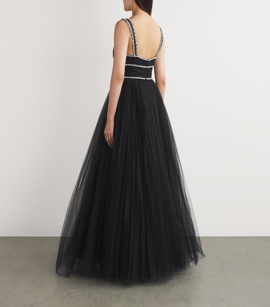 Chiffon Embellished Cybele Gown LIQUORICE 2033 Image 3