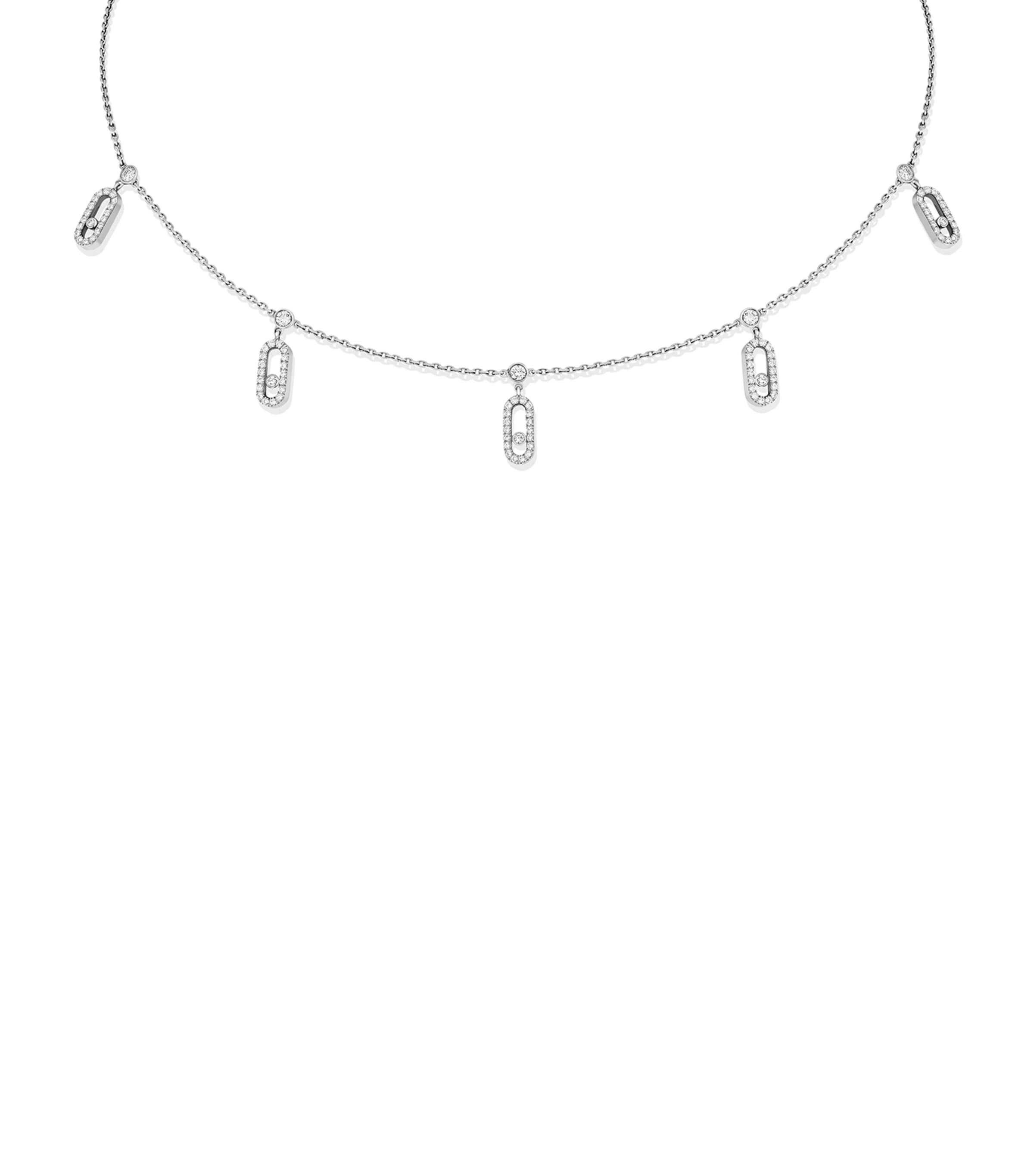 Messika White Gold And Diamond Move Uno Necklace