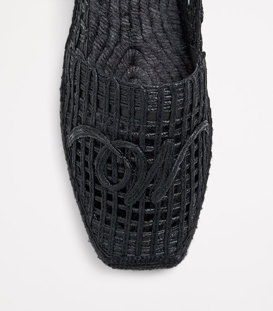 Raffia-Effect Espadrilles BLACK Image 5