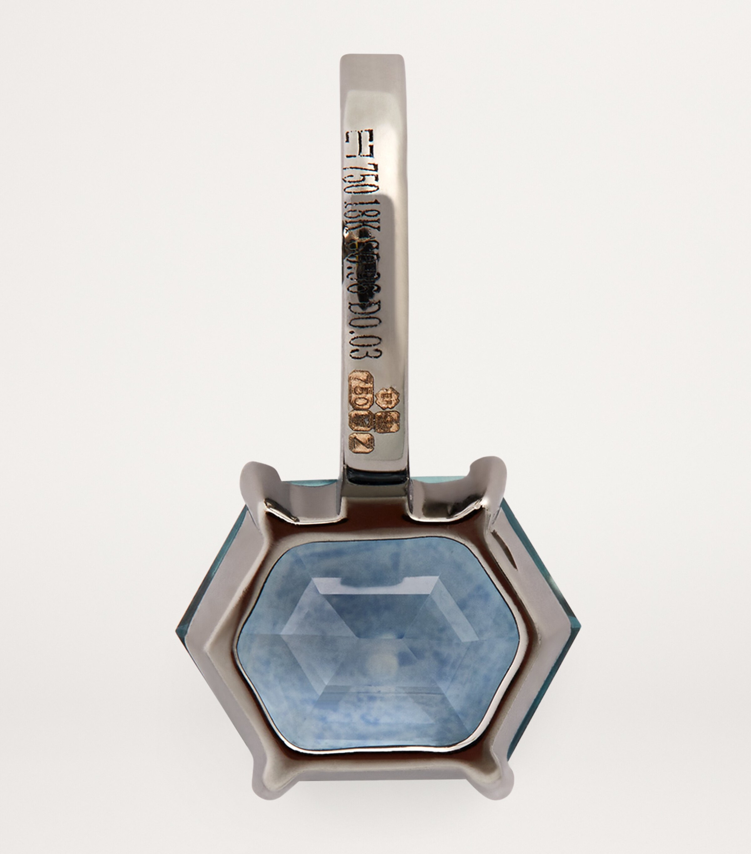 Eva Fehren Blackened White Gold, Diamond and Sapphire Charm Black Gold Image 3