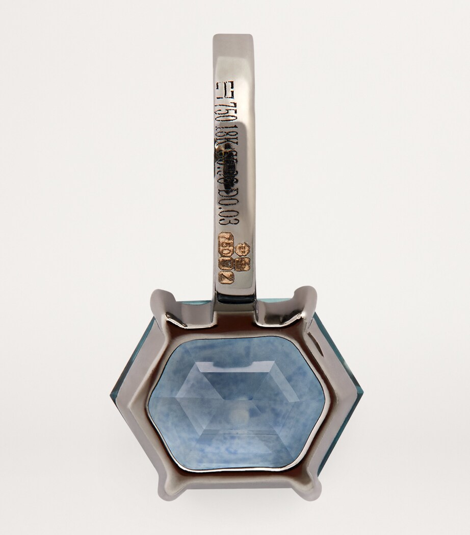 Eva Fehren Blackened White Gold, Diamond and Sapphire Charm Black Gold Image 3