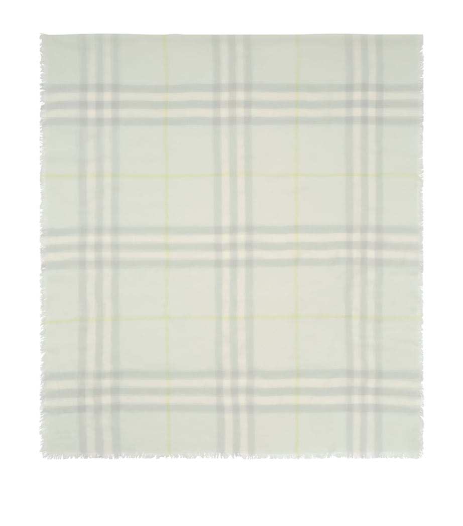 Burberry Wool Check Scarf Mint Image 1