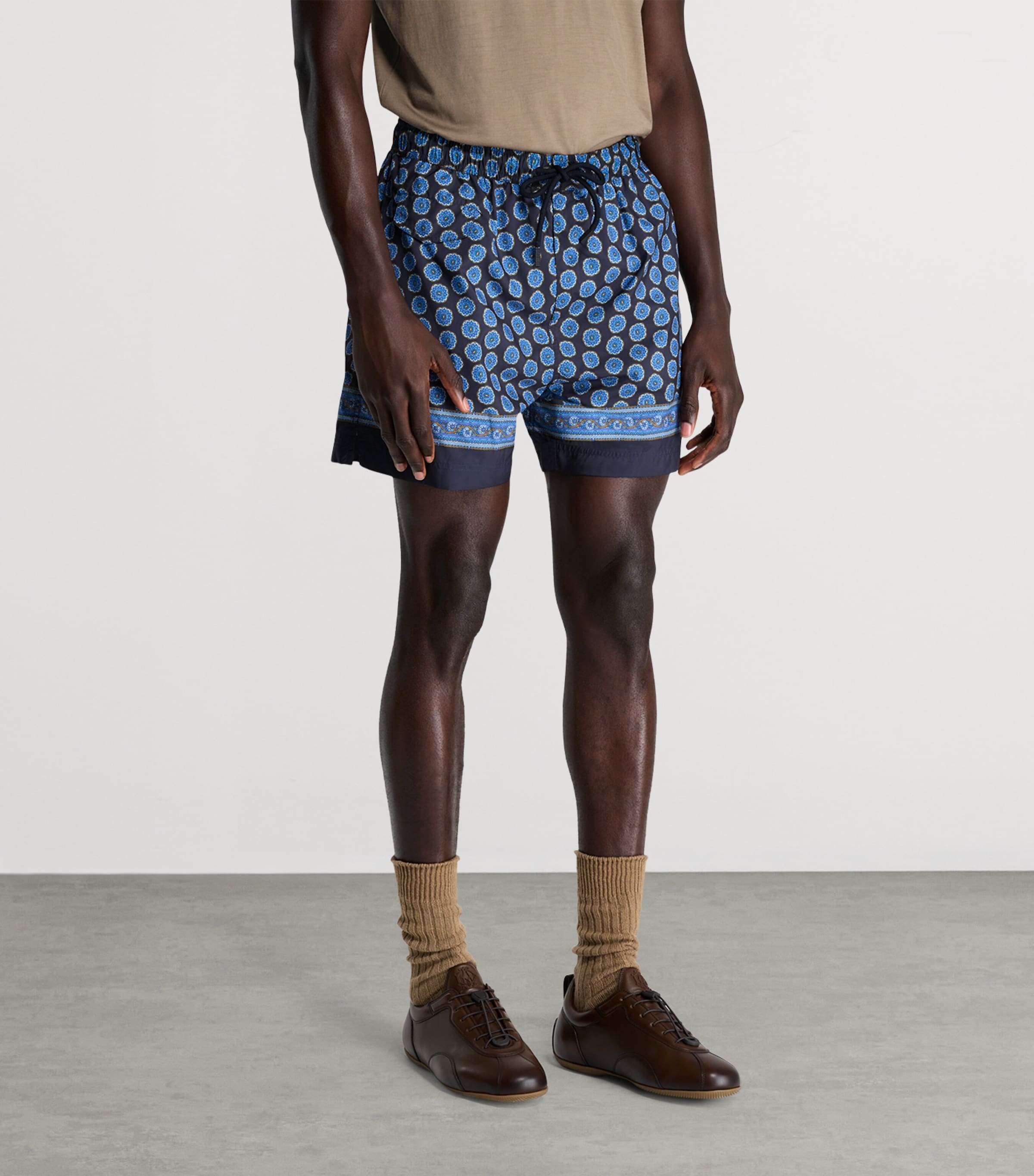 Dunhill Mens Medallion Printed Swim Shorts Image 3