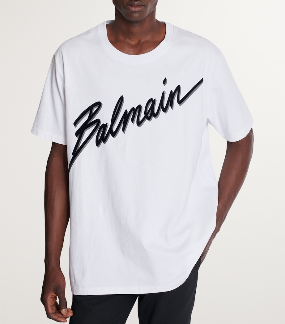 Cotton Logo Print T-Shirt GAB BLANC/NOIR Image 6