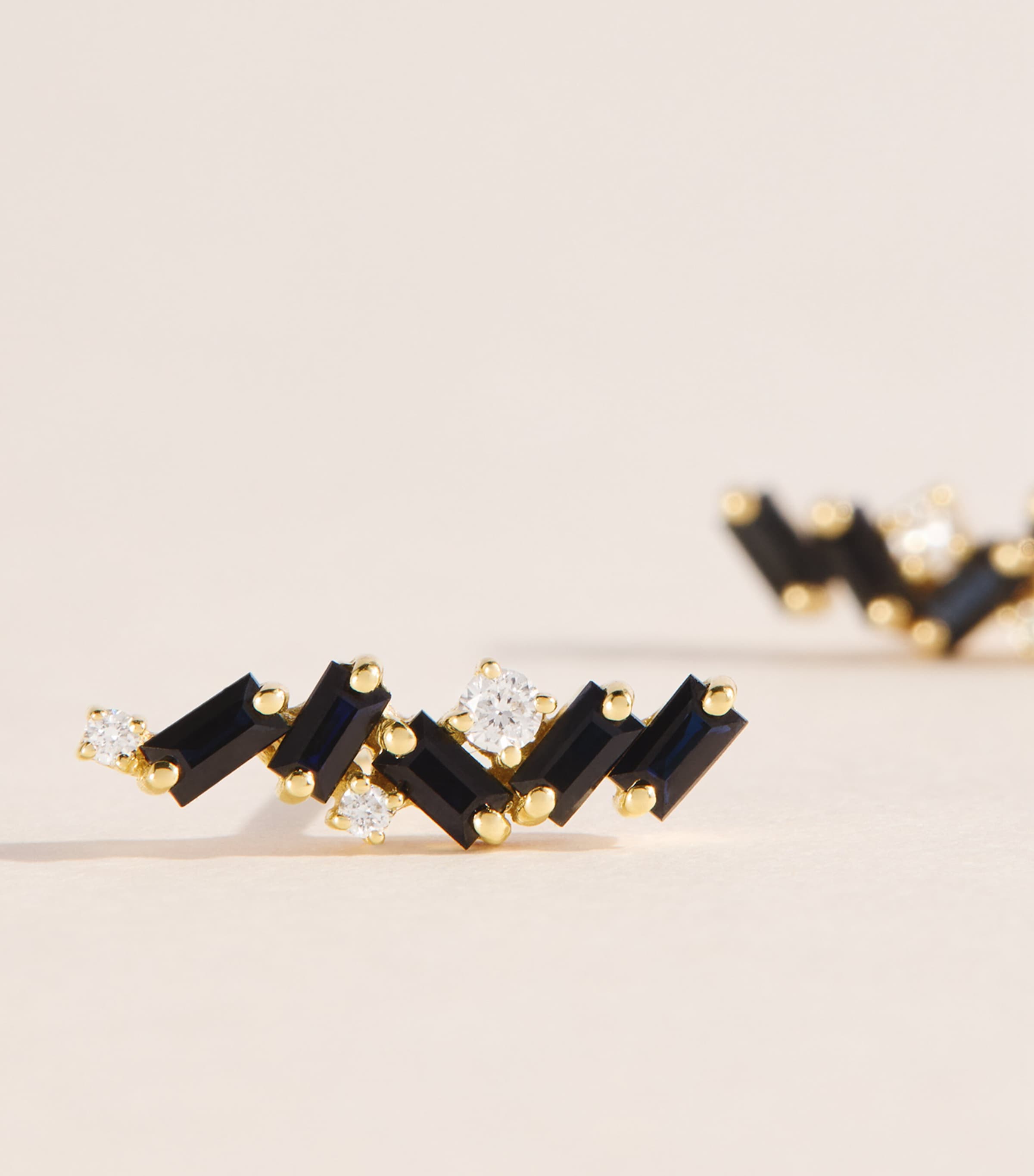 Suzanne Kalan Yellow Gold, Diamond and Sapphire Frenzy Stud Earrings Yg/bs Image 4