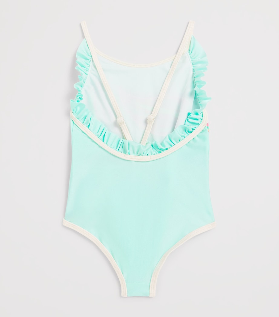 Billieblush Womens Printed Sequin Swimsuit (2-10 Years) Turquoise Image 2