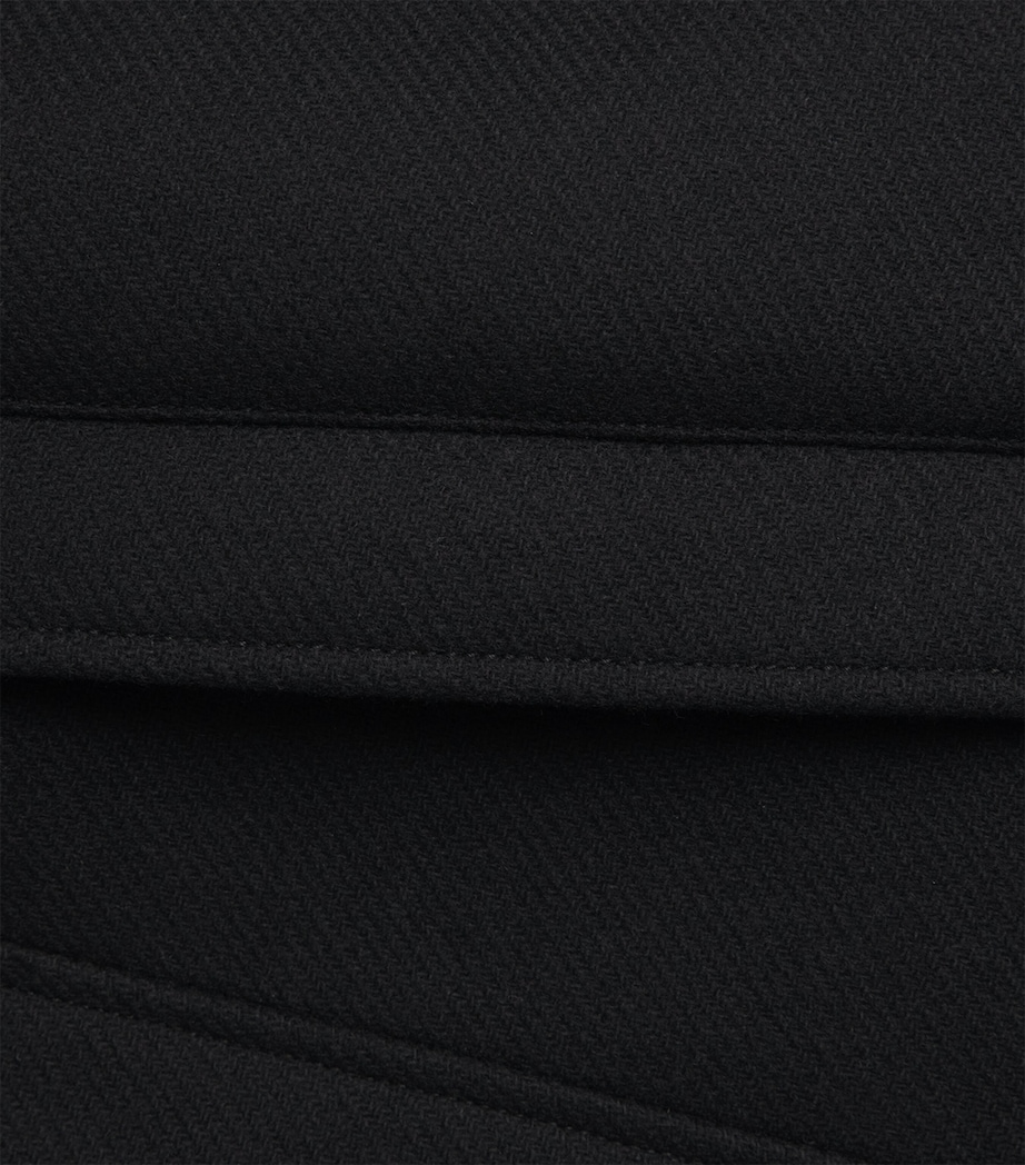 Herno Mens Virgin Wool-Blend Car Coat Nero Image 6