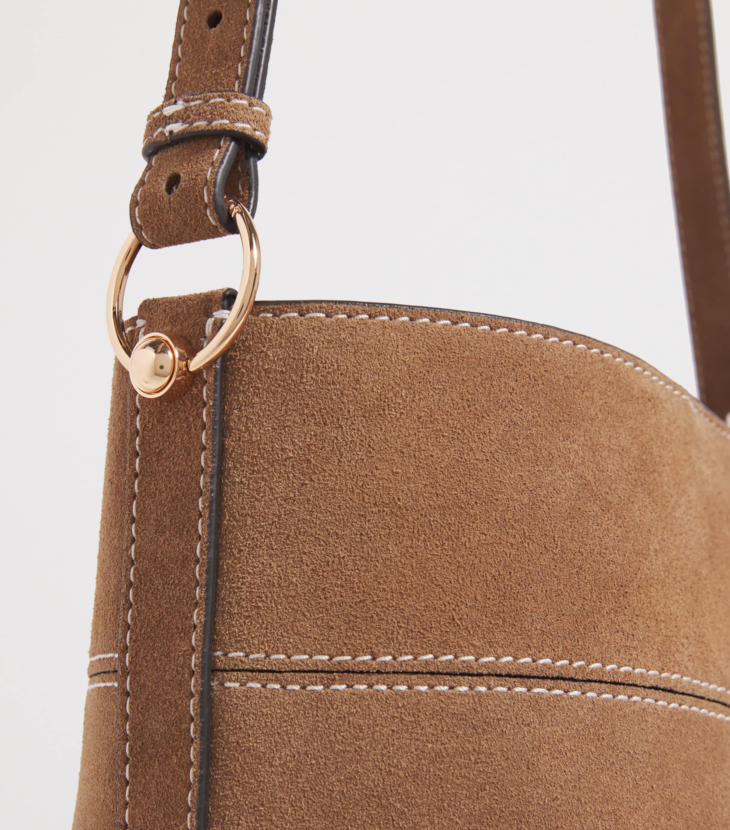 Suede Bucket Bag SAND Image 3